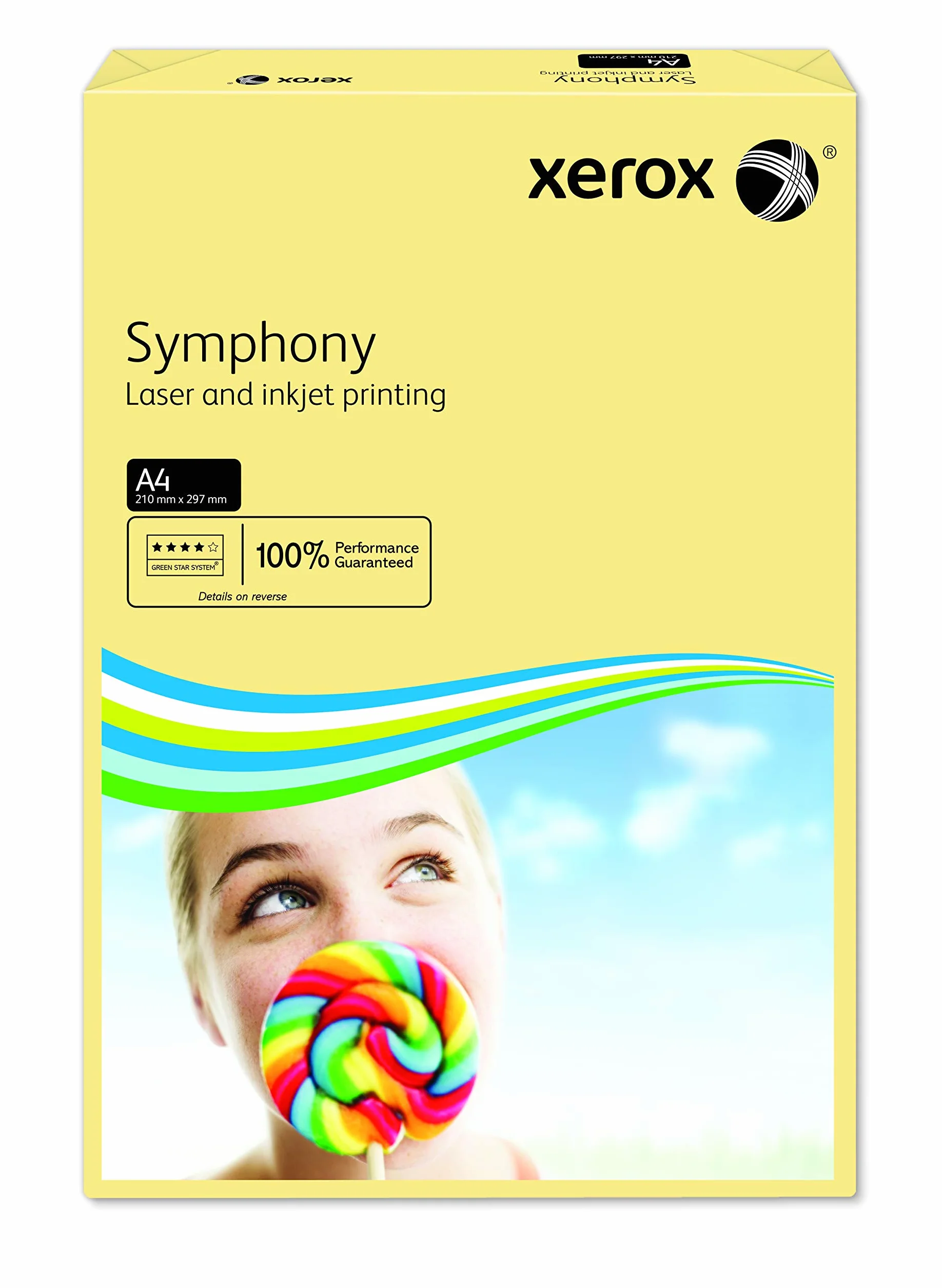 Xerox Symphony pastel Papier de couleur Crème Ivoire 160g/m² A4 Ramette 250 feuilles