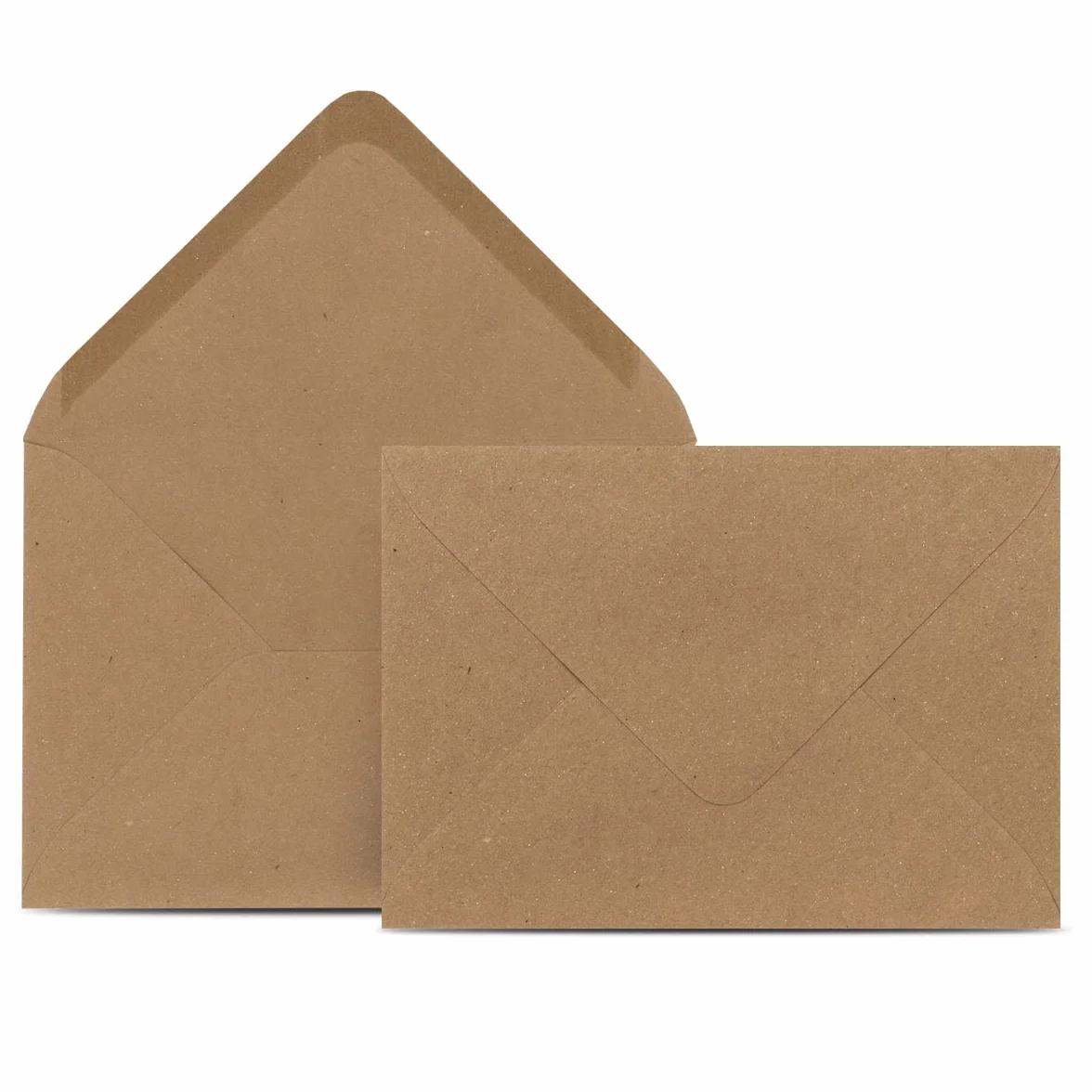COLOURS-4-YOU Lot de 25 enveloppes C6, papier kraft marron 11,4 x 16,2 cm 120 g/m², rabat pointu, colle humide