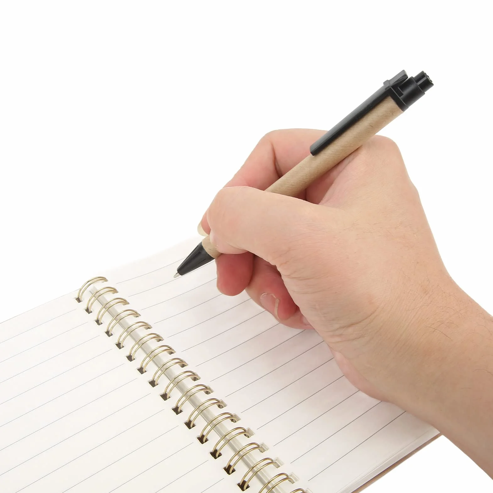 Cahier à spirale ligné couverture kraft 5x6 pouces bloc-notes steno business café