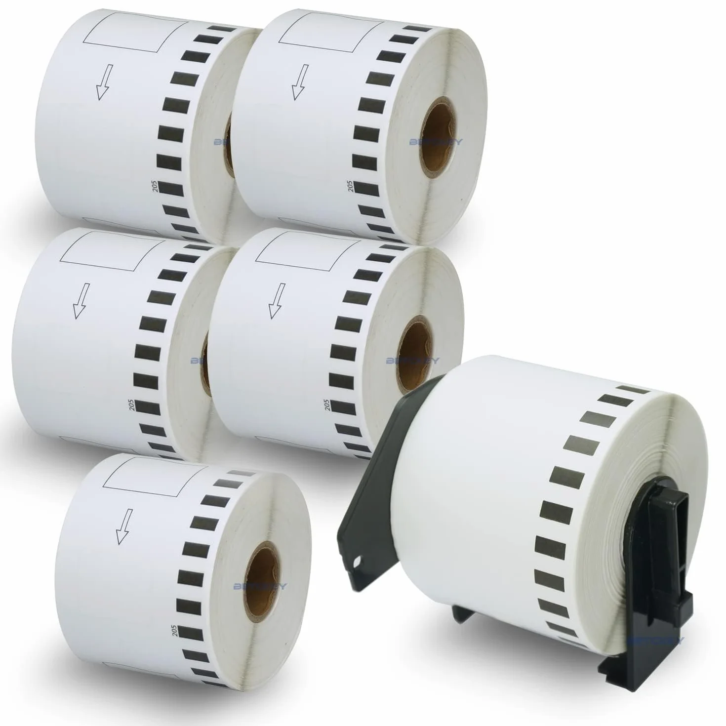 BETCKEY DK-22205 Rouleau Papier Continu Compatible Brother 62mm x 30.48m 6 Étiquettes Imprimante QL
