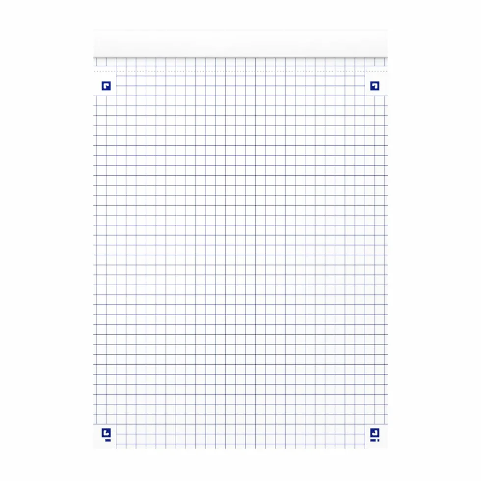 OXFORD Lot de 3 Blocs-notes Smart A4 160 Pages 5x5 Agrafée Couverture Carte Souple Noir