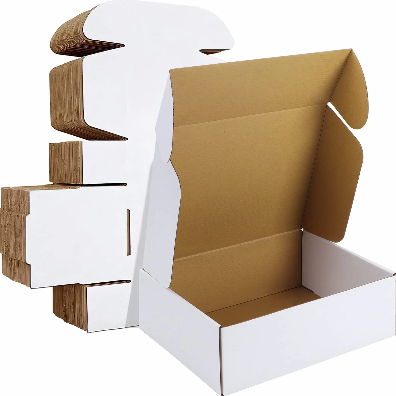 HORLIMER Carton Emballage 305x229x102 mm Lot de 20 Boîte d'Expédition Blanc