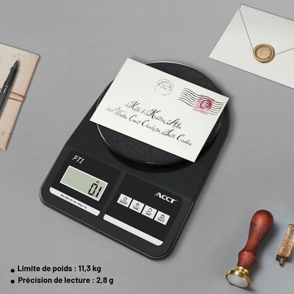 Balance postale ACCT 25lb-0.1oz haute précision d'expédition avec fonction Hold