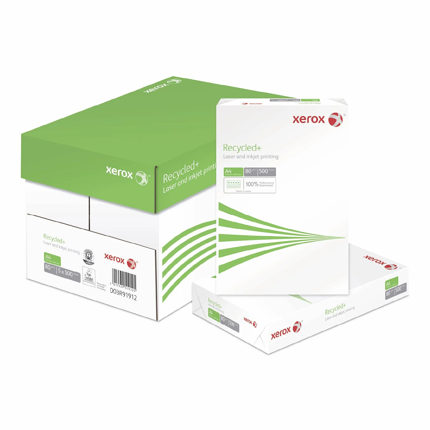 Xerox Recycled+ Papier recyclé A4 80 g/m² Carton de 2500 feuilles