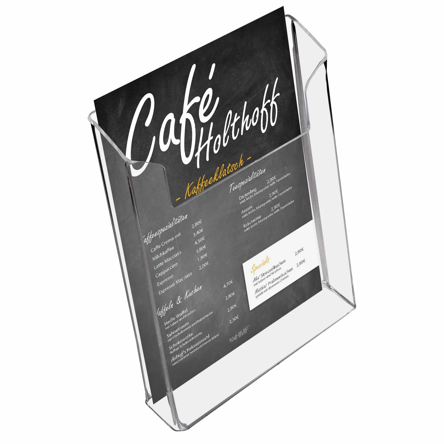 Porte-brochures muraux en acrylique Transparent Format A5 Lot de 10