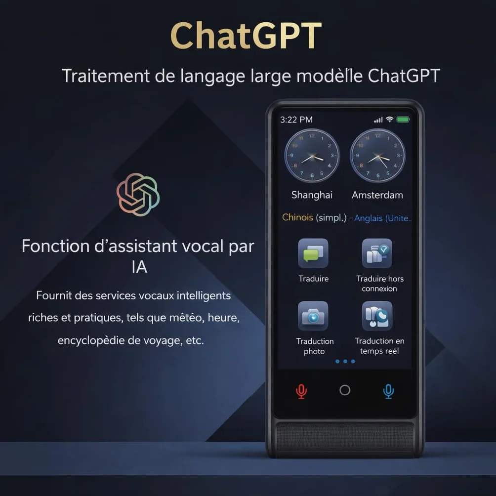 Traducteur Vocal Instantané 2026 142 Langues Online 22 Offline Écran Tactile 4 Pouces sans WiFi