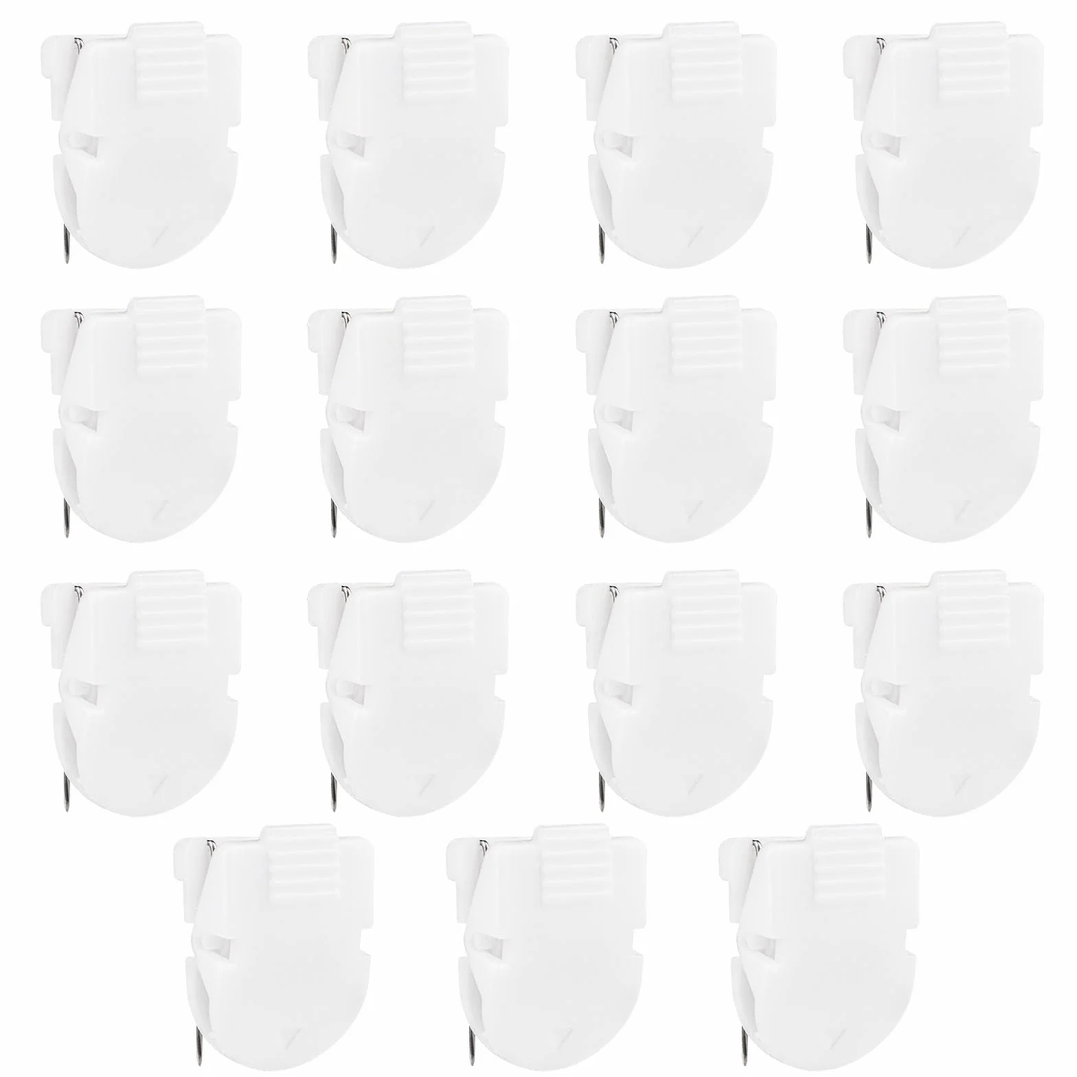 Tinoaly Pinces à Cubicules, Clips Cabine en Plastique pour Murs en Tissu Crochets Muraux (15pcs, Blanc)