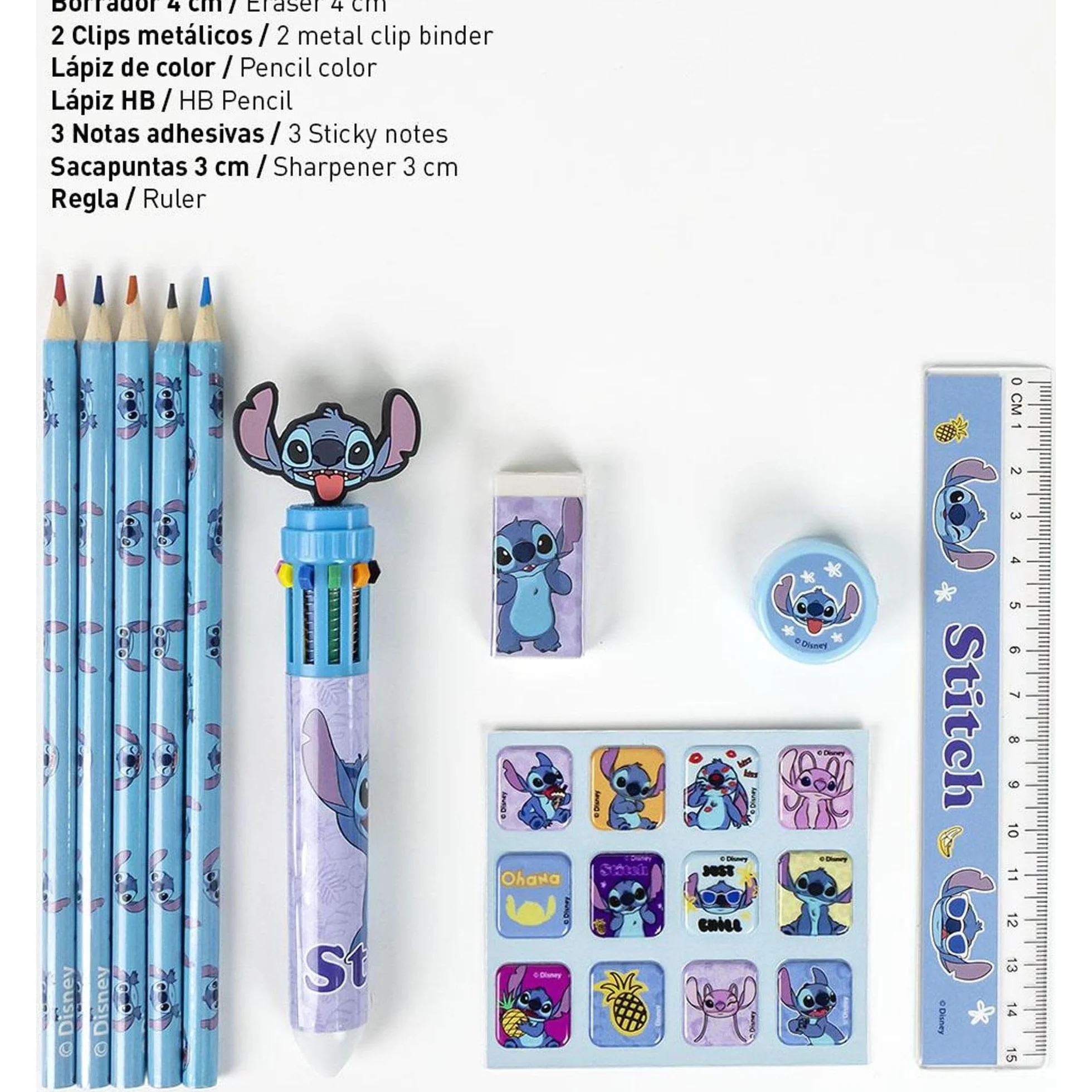 Stitch Inspired Set de papeterie 22x14x0,5 cm Bleu