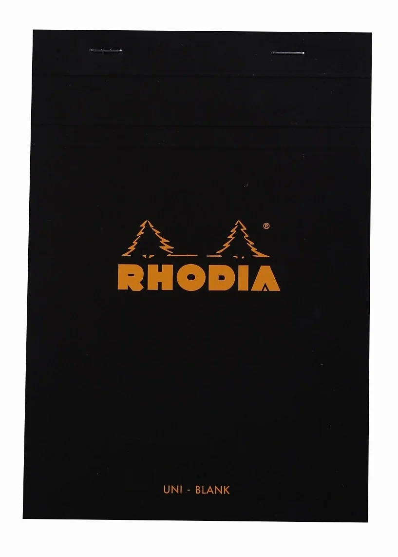 Rhodia Bloc-Notes Agrafé N°16 A5 14,8 x 21 cm 80 Feuillets Papier Clairefontaine 80 g/m² Couverture Souple Imperméable