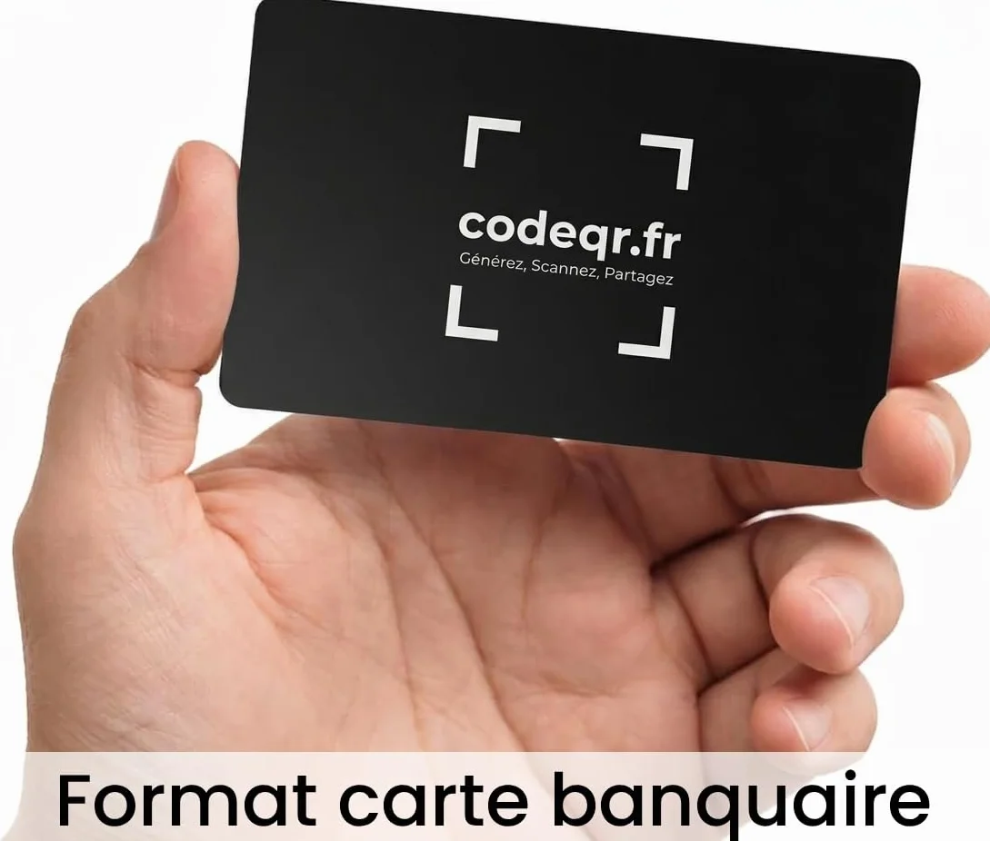 Carte de visite numérique PVC QR Code sans contact compatible smartphones paramétrable en ligne