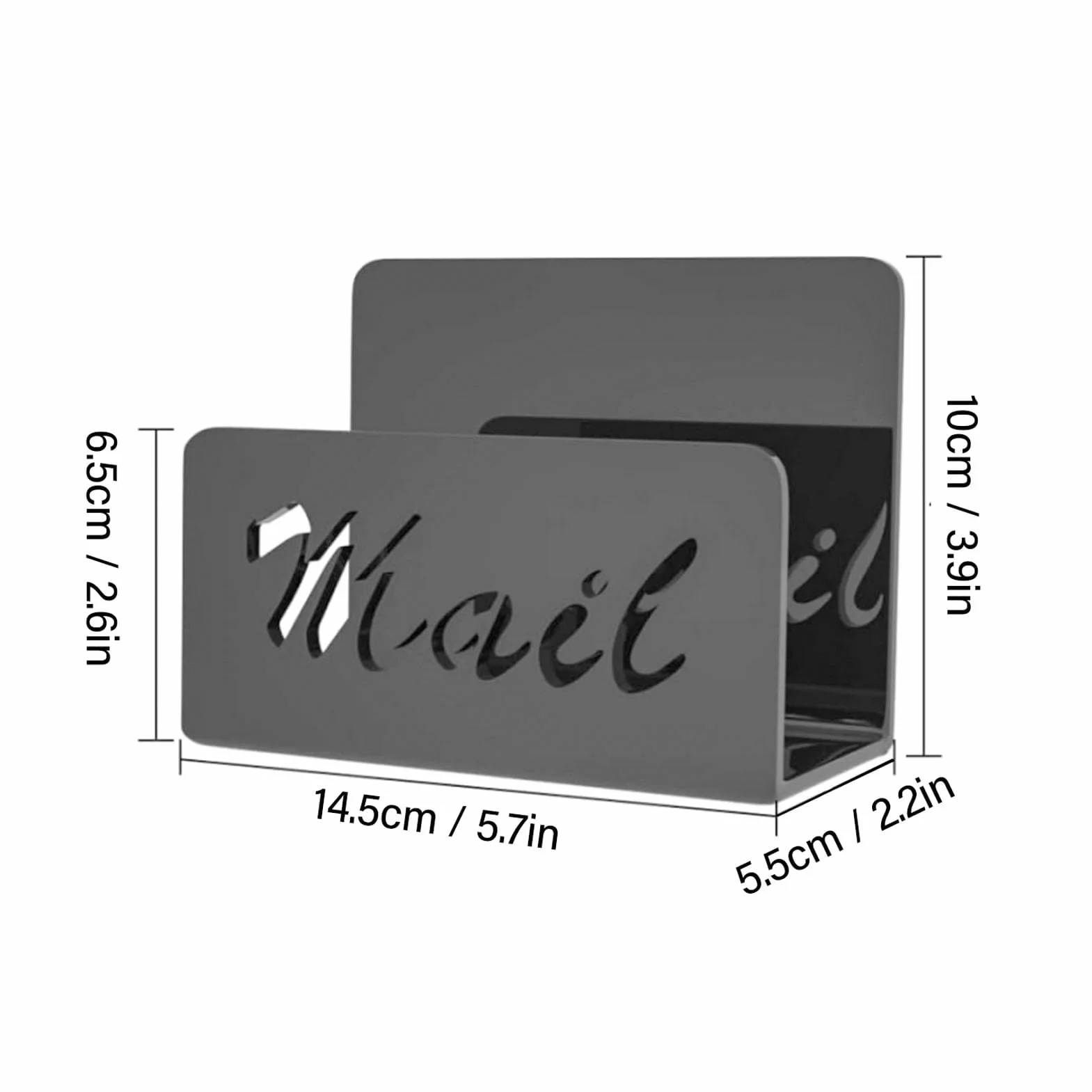 Organisateur de Courrier en Acrylique Porte-courrier Bureau Trieur de Lettres