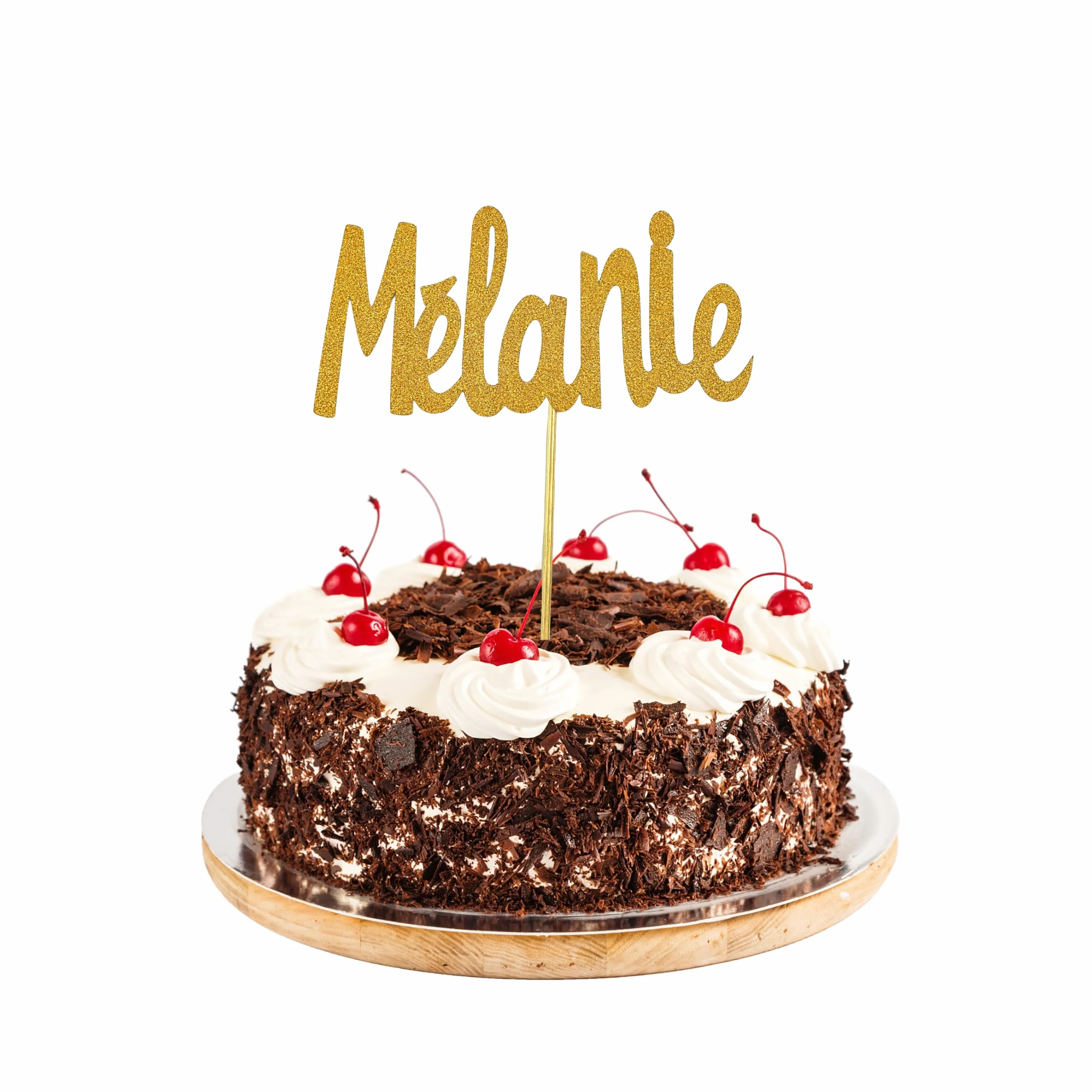 Joyeux anniversaire cake topper pailleté doré décoration gâteau adulte enfant personnalisable