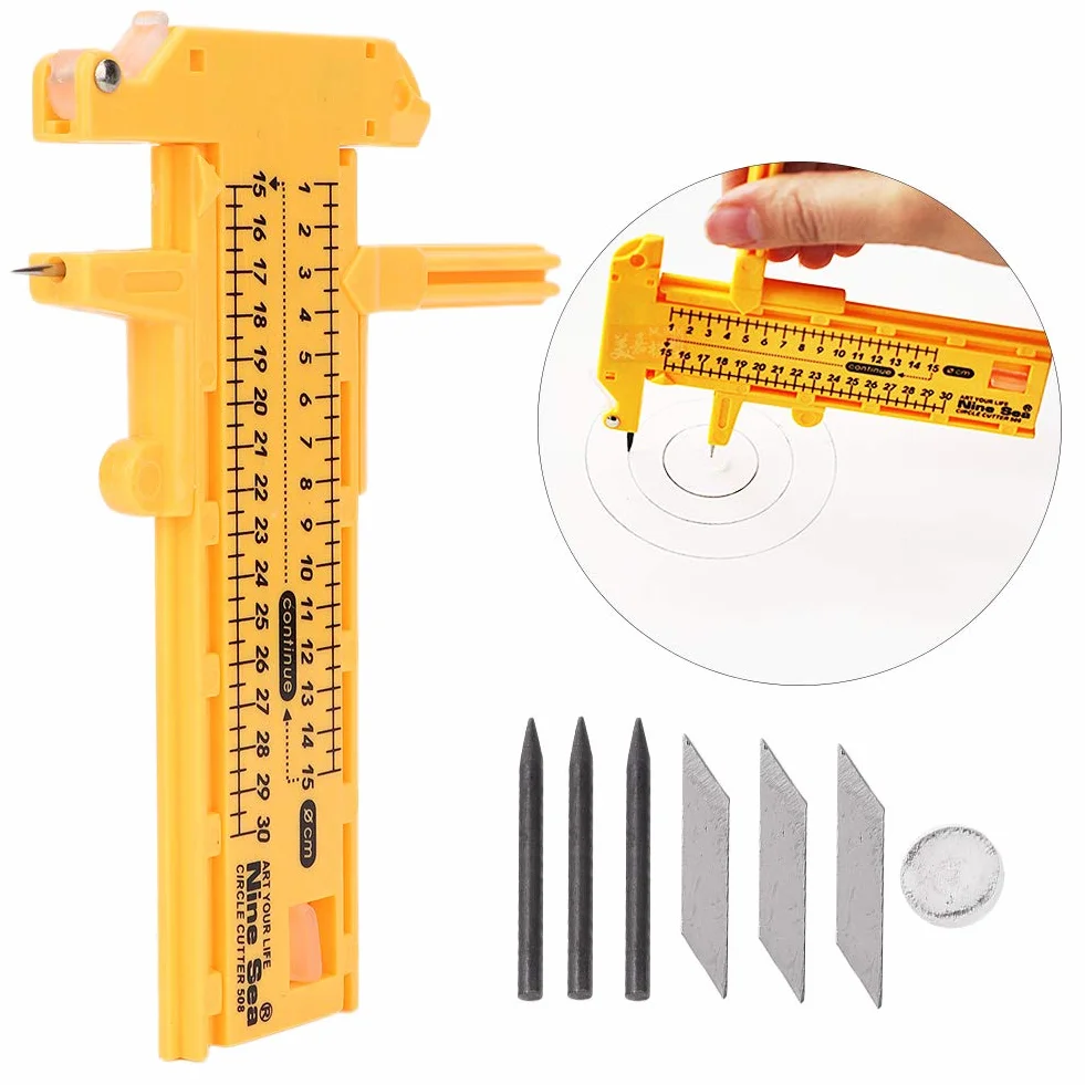 Compas Réglable Cercle Cutter PVC Plastique 10-300mm Outil De Coupe