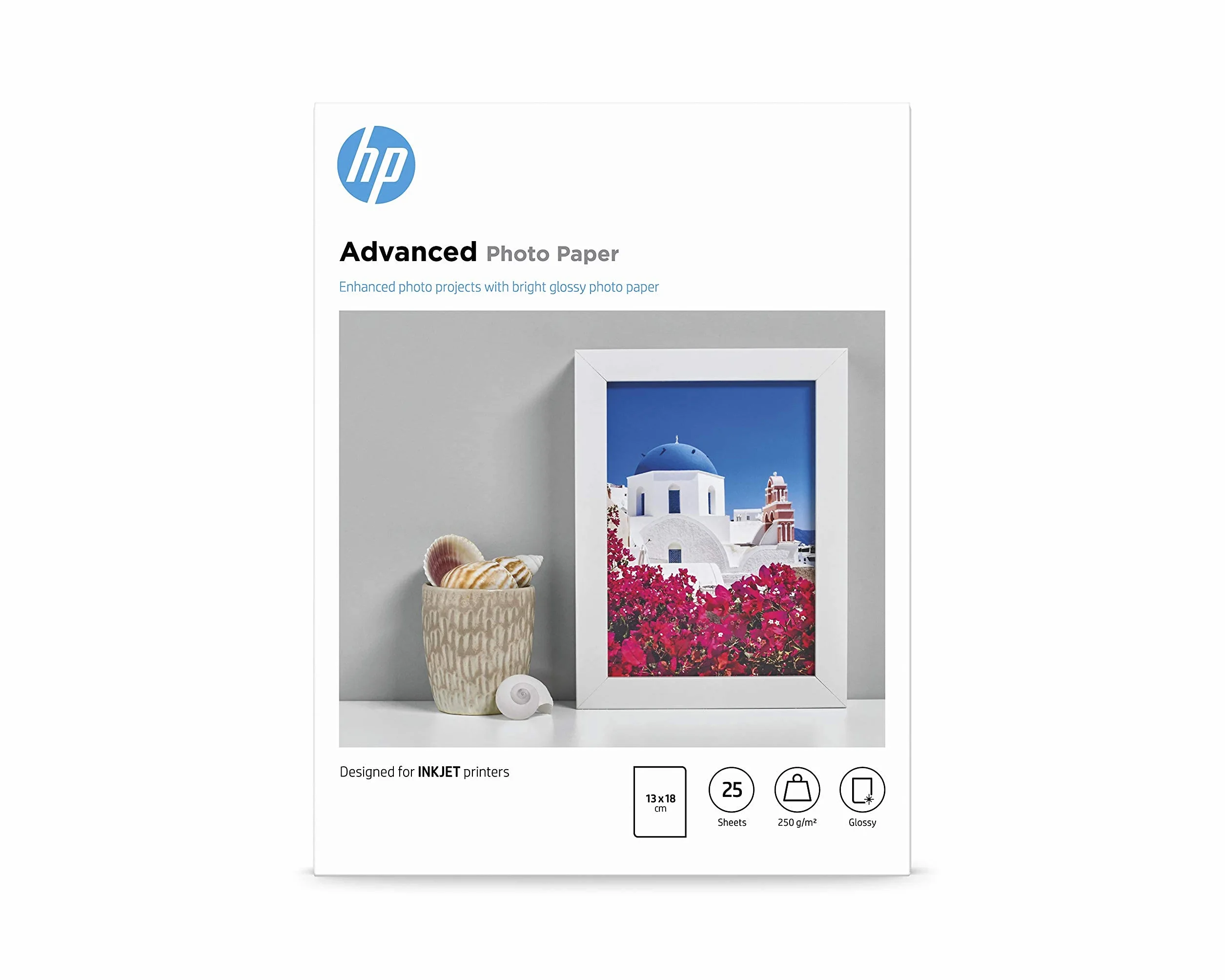 Papier photo HP Advanced brillant 13 x 18 cm 25 feuilles Q8696A