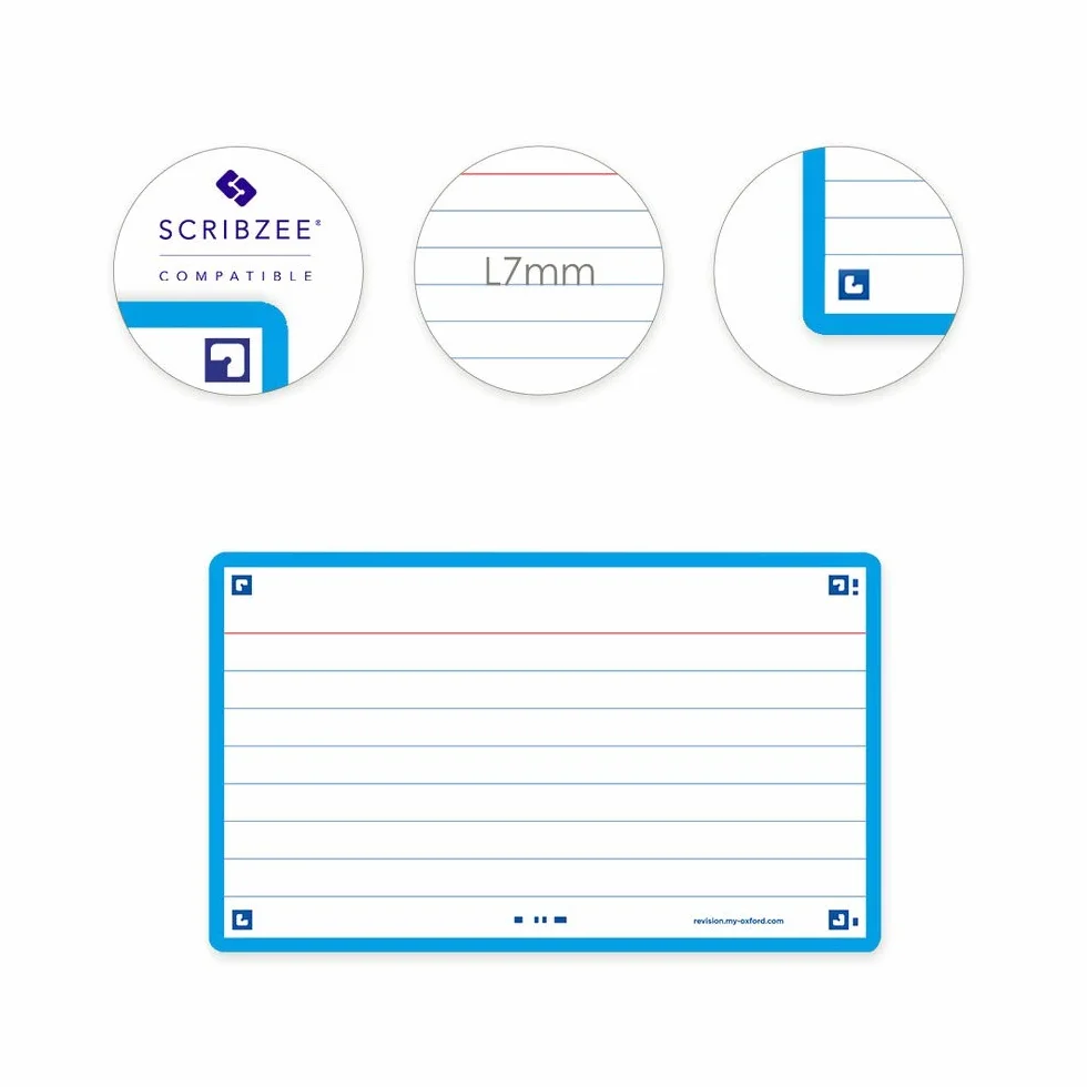 OXFORD Flash 2.0 80 Fiches Flash Cards Format 7,5 x 12,5cm Ligne Recto/Verso