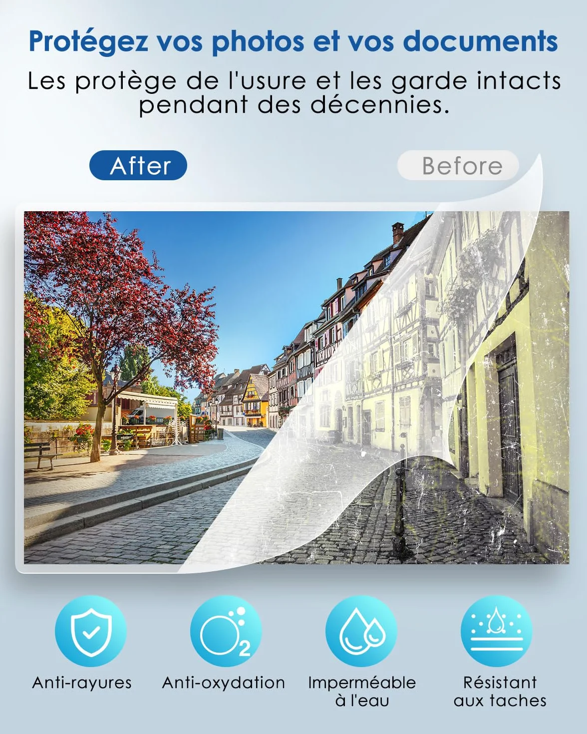 Plastifieuse A4 5 en 1 avec 30 Feuilles, Machine à Plastifier A4/A5/A6, Plastification à Chaud et à Froid avec Coupe-papier