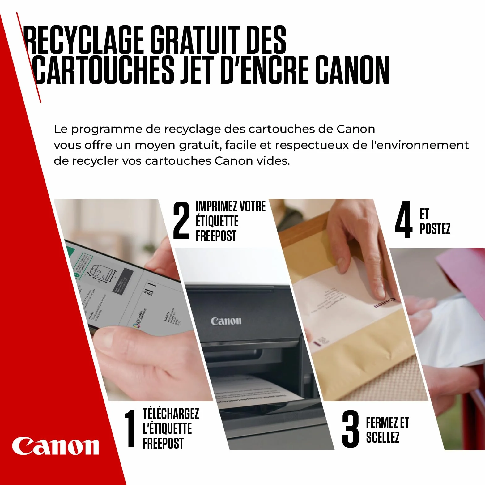 Canon PG-545XL CL-546XL Lot de 2 Cartouches d'encre Haut rendement Couleurs Noir Papier Photo 10x15cm