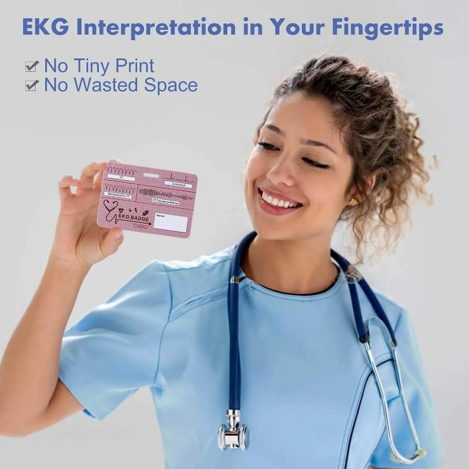 Carnet d'interprétation ECG - Carte de poche ECG, 3 accessoires pour clinique