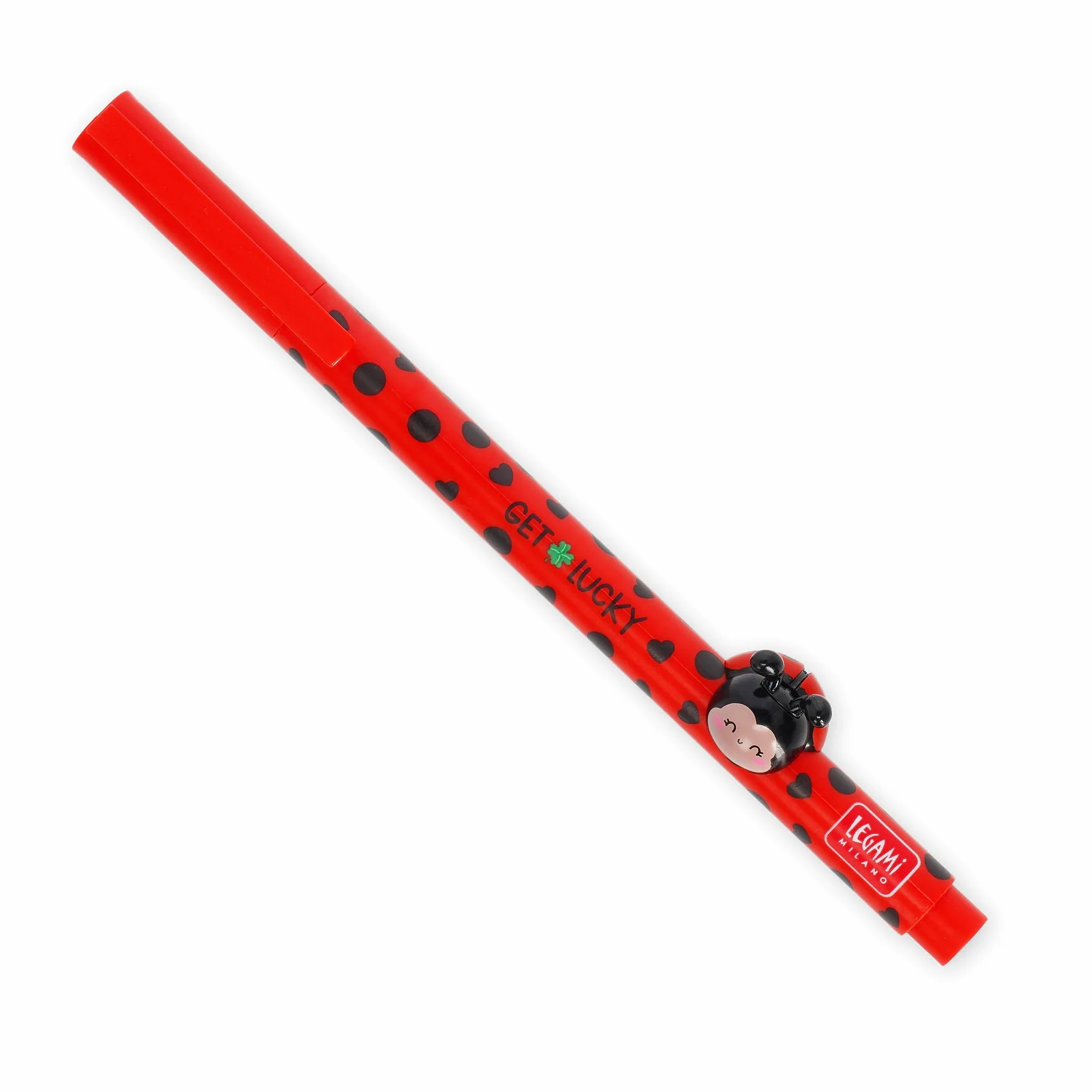 LEGAMI Stylo gel animal décoratif Lovely Friends Ladybug Theme Encre rouge pointe 0.5 mm