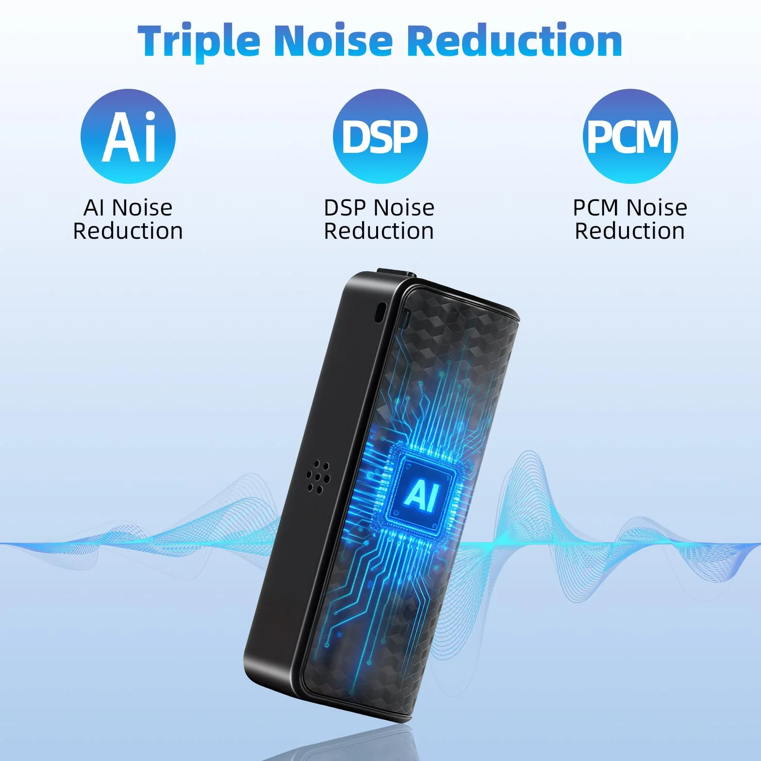 Enregistreur Vocal Espion Discret 128GB Dictaphone Enregistrement One-Touch 1537 Kbps