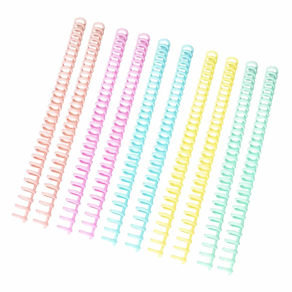 Voarge Lot de 10 Classeurs Plastique 30 Trous avec Anneaux Reliure, 85 Feuilles, 12 mm