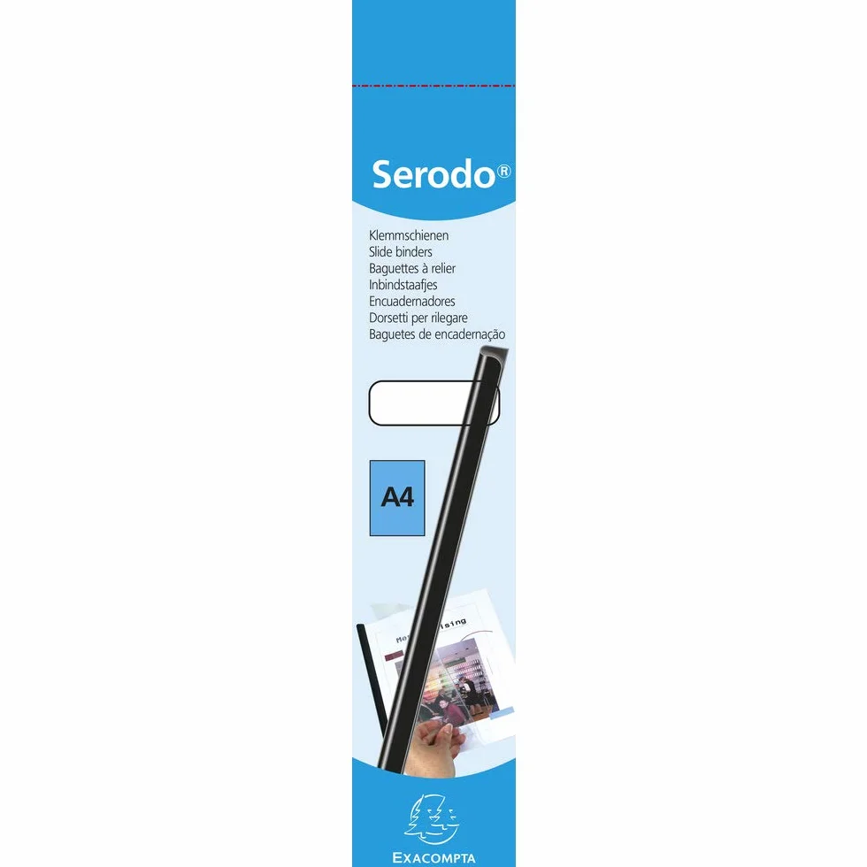 EXACOMPTA Boîte de 25 baguettes à relier manuelle 3 mm noir 30 feuilles
