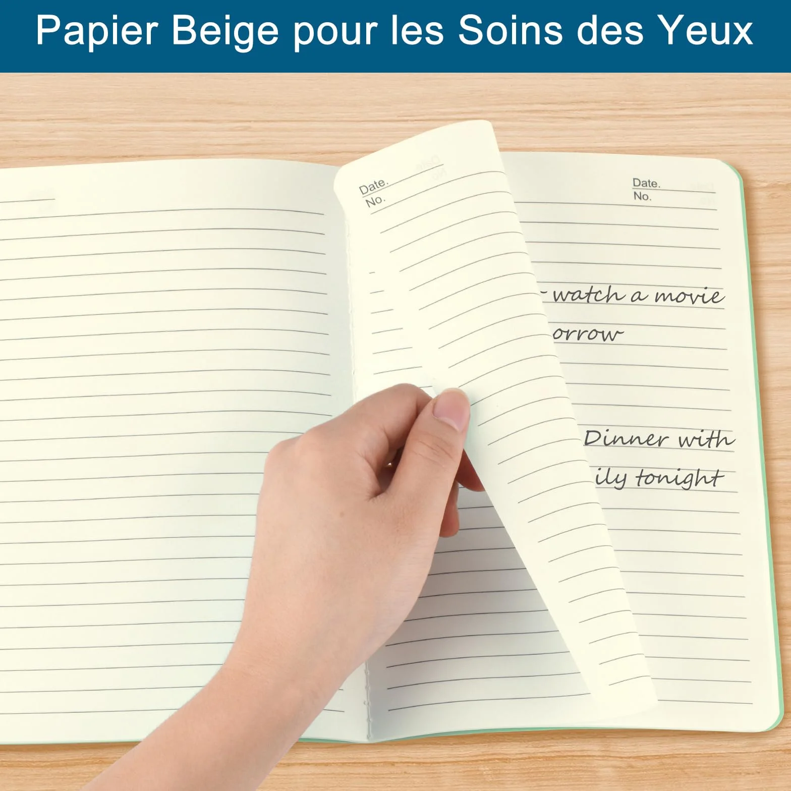 Cahiers Lignés Couverture Couleur, 12 Blocs 60 Pages, Bloc-Notes Couverture Souple pour Bureau École Études