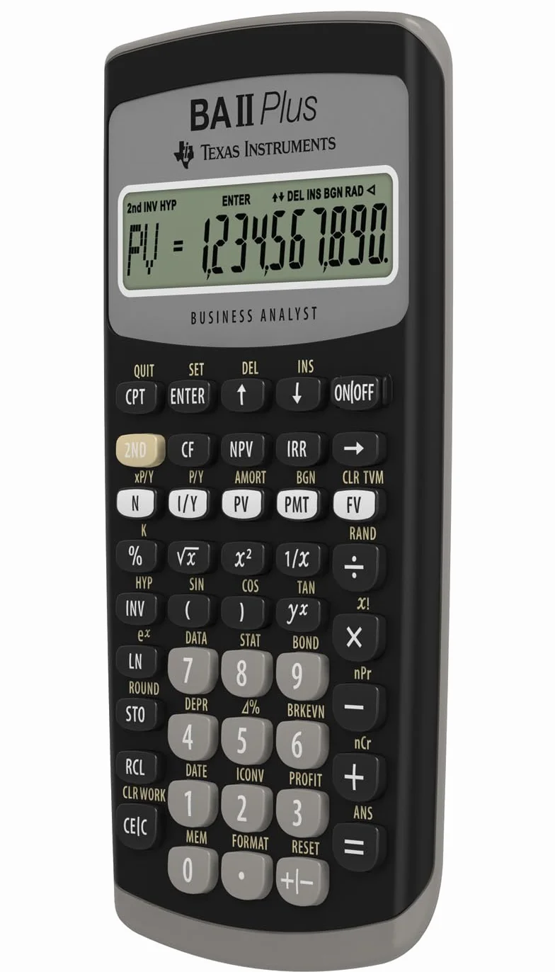 Texas Instruments BA-II-Plus Calculatrice financière 10 Chiffres