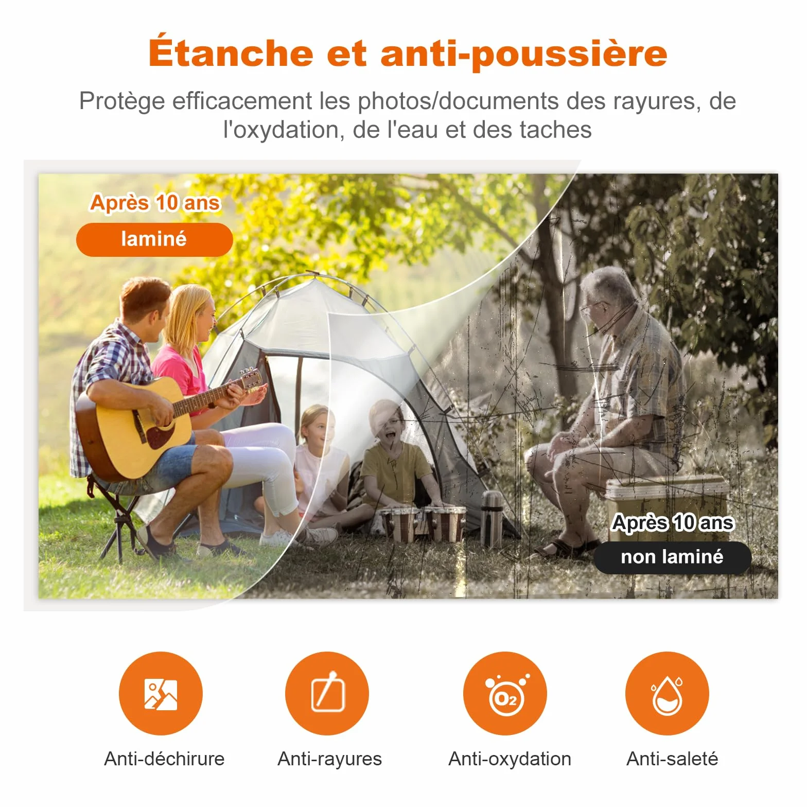 Bonsaii Plastifieuse A4 L421-A, 80-100 microns, anti-bourrage, 5 films inclus