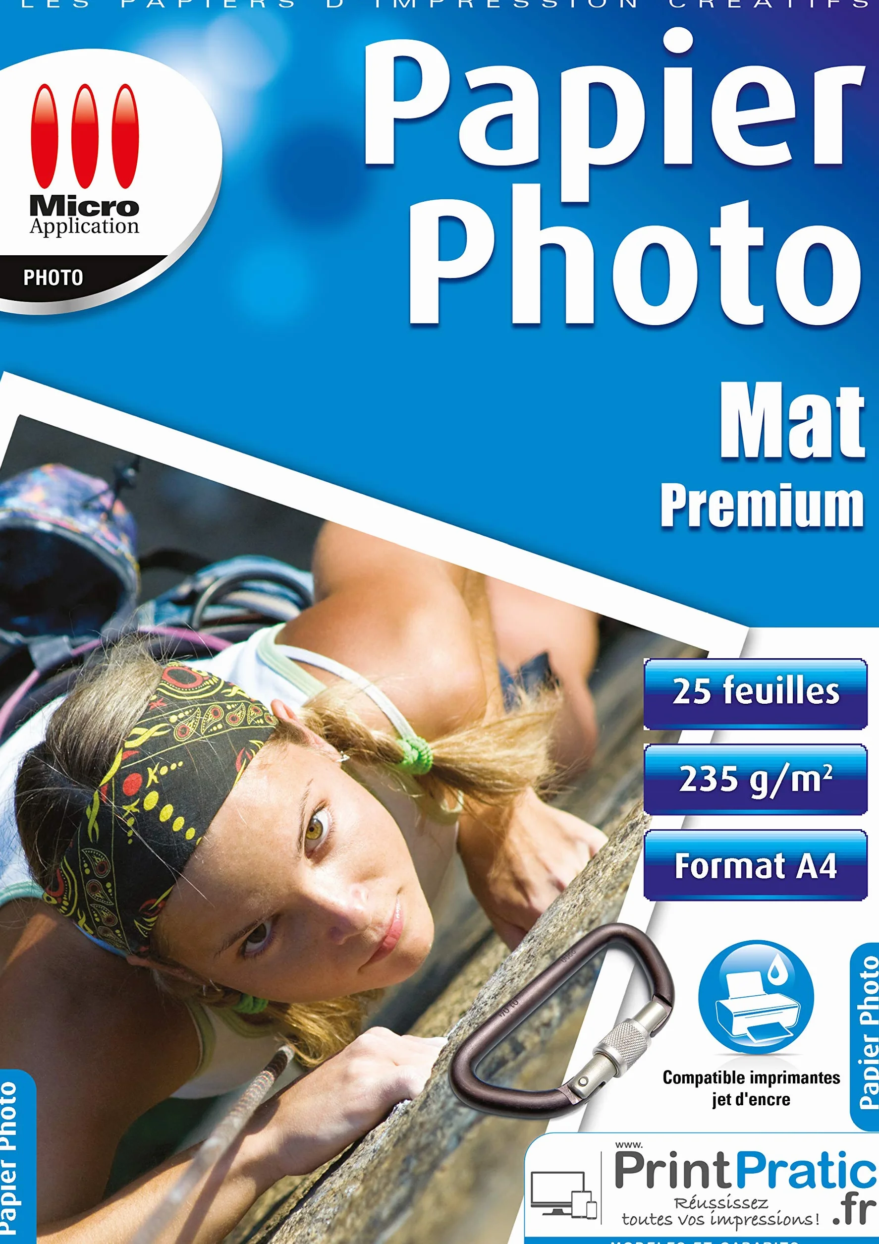 Papier Photo A4 Premium Effet Mat 235 g/m² 25 Feuilles