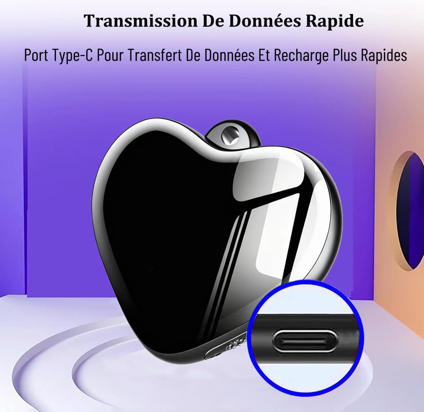 Mini Enregistreur Vocal 16G avec Activation Vocale Micro Dictaphone Numérique Écouteurs Pendentif