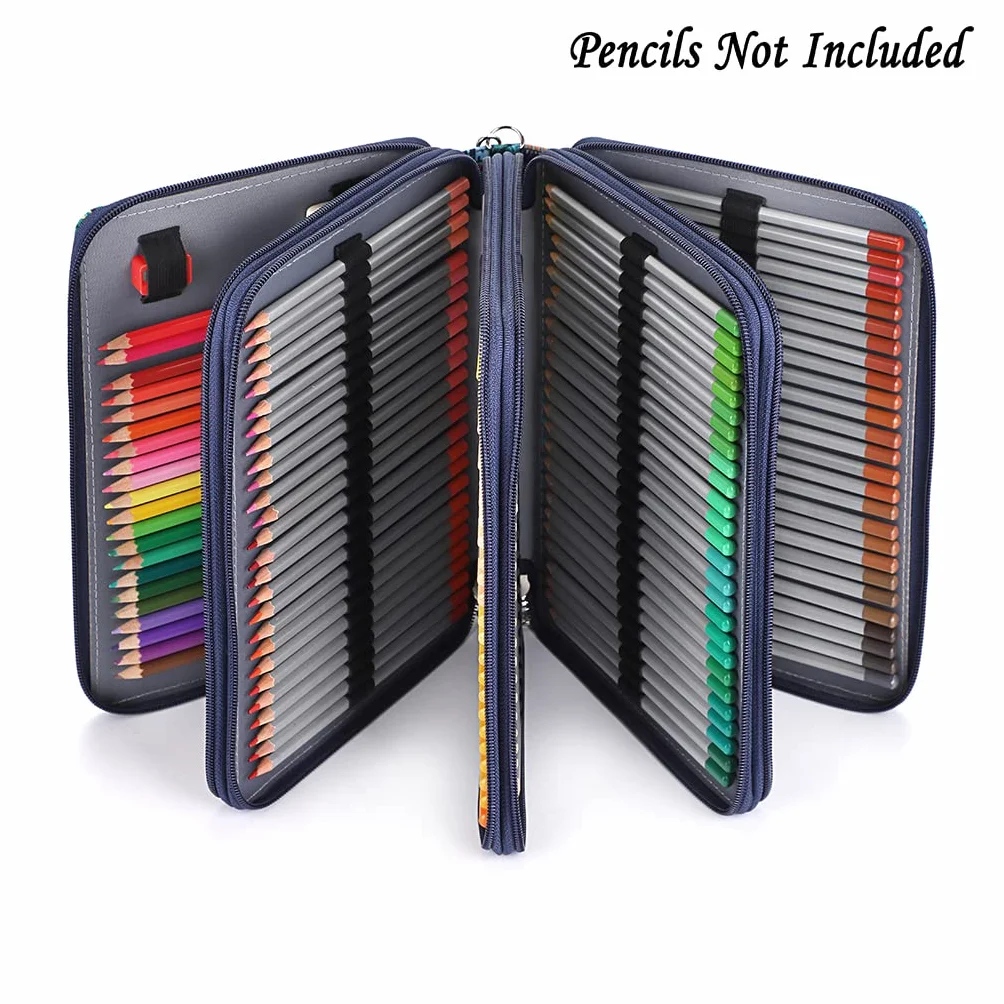 SUMTree 200 Trous Trousse à Crayons de Couleurs Sac de Crayons étui à Crayons pour Dessinateur