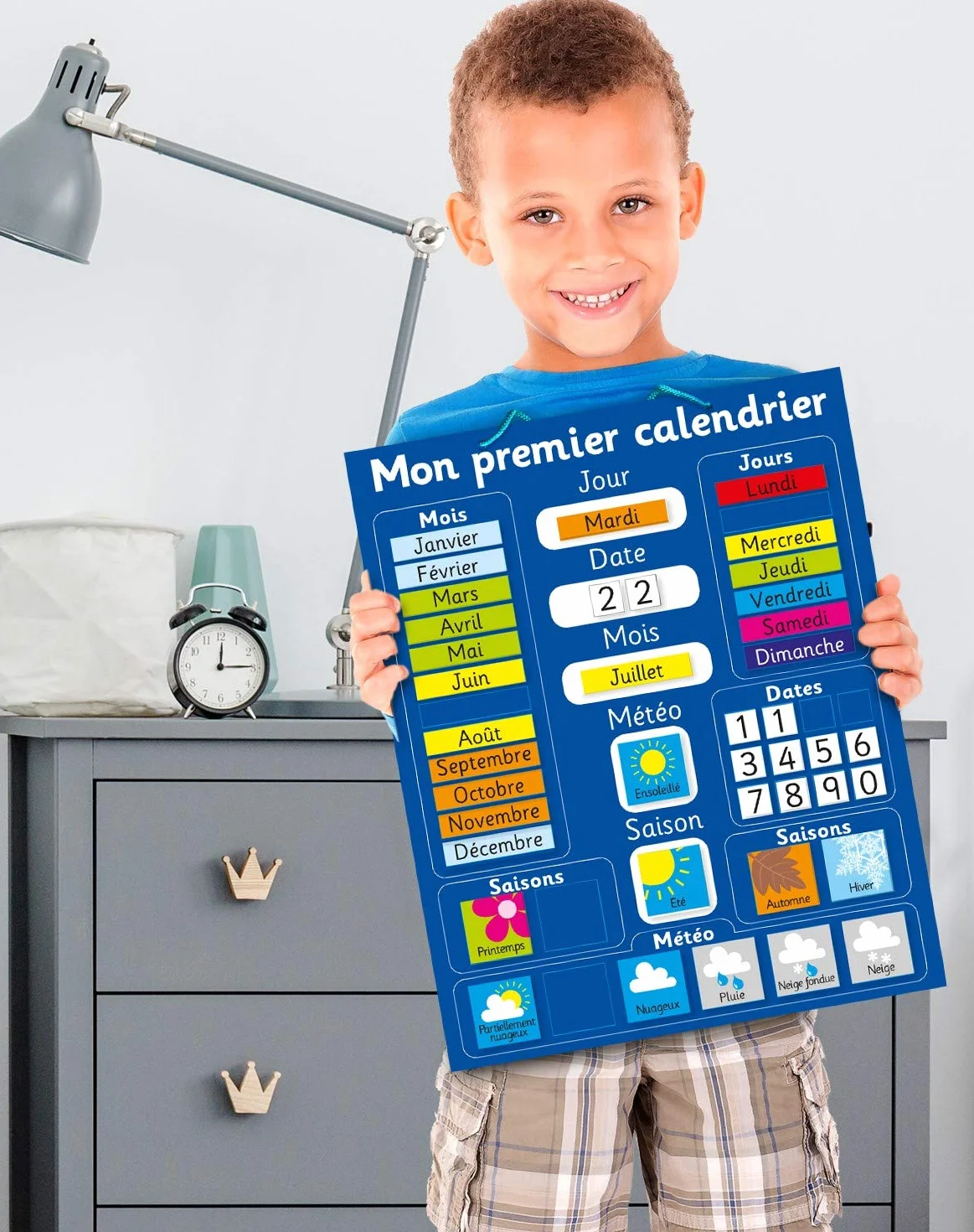 Calendrier Magnétique 40 x 30cm Tableau Rigide
