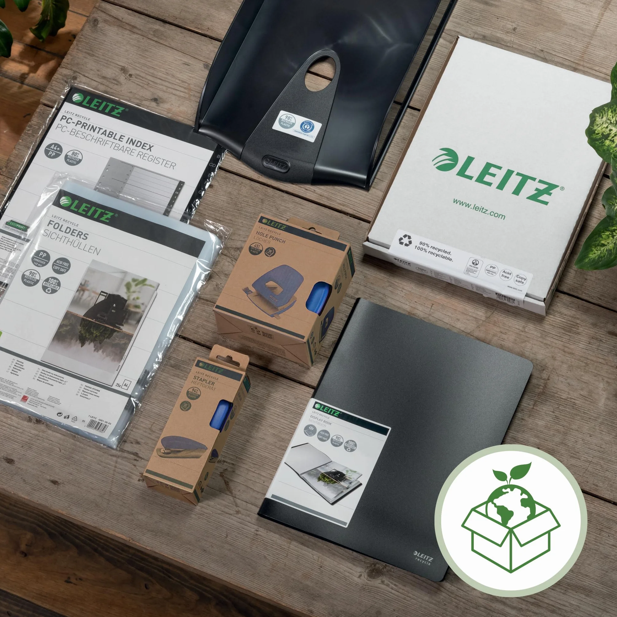 Leitz A4 Reliure Protège-Documents 20 Pochettes Plastifiées, Capacité 40 Feuilles, Noir
