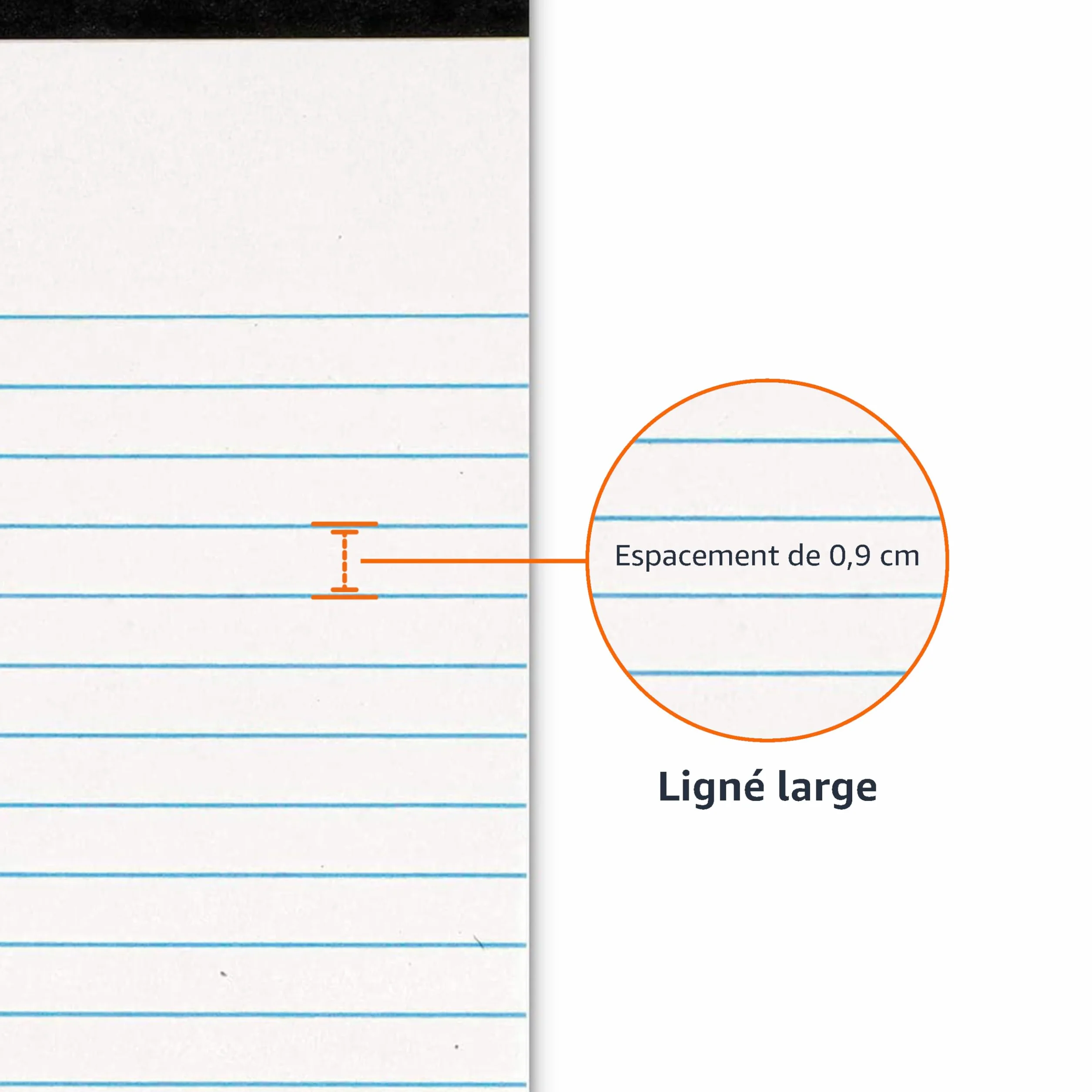 Amazon Basics Blocs-notes ligné 21.6 x 29.8cm 12 unités Blanc
