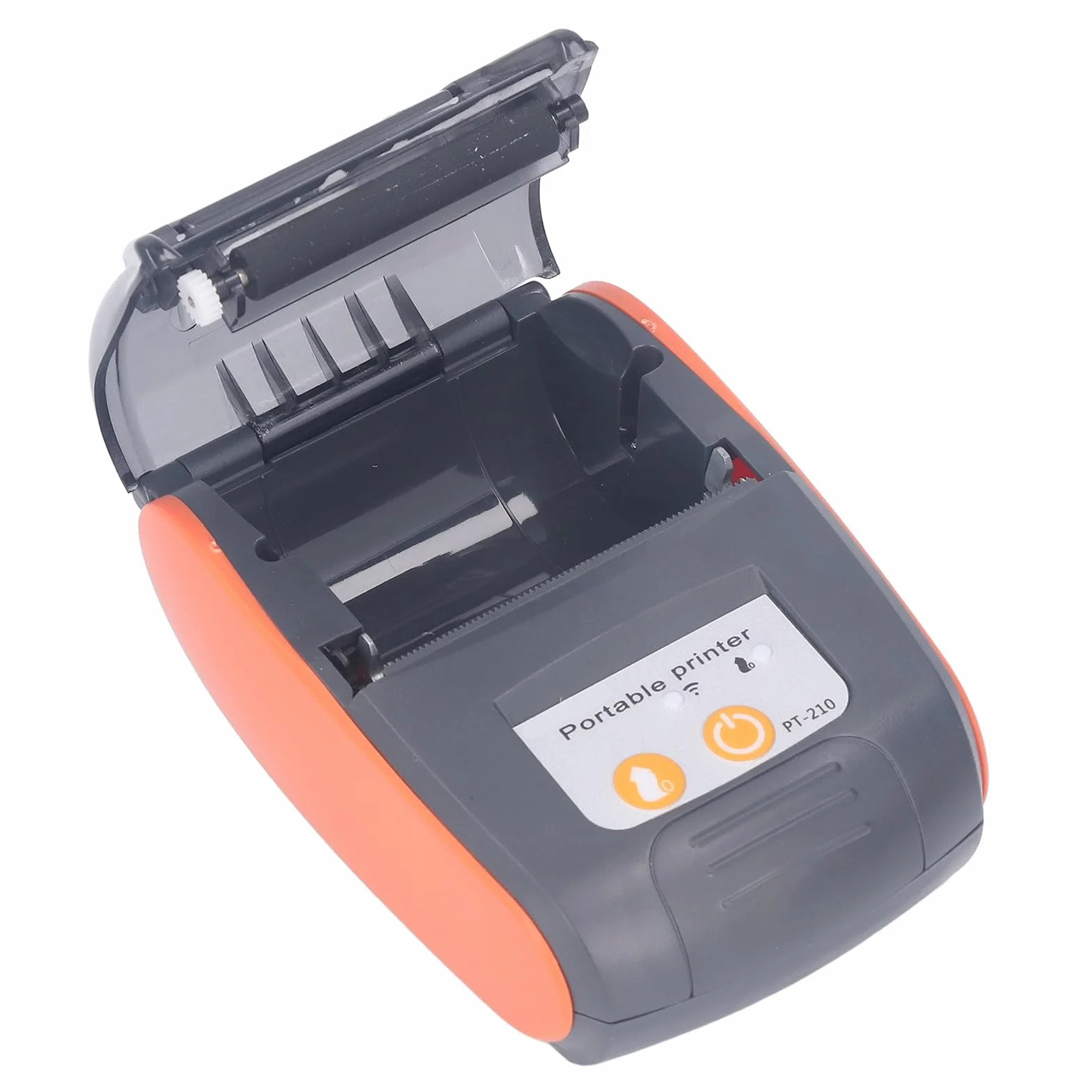 Imprimante Thermique Reçus Bluetooth PT-210, Mini-imprimante Factures Portable sans Fil 58mm, Impression Rapide 90mm/s, ESC/POS