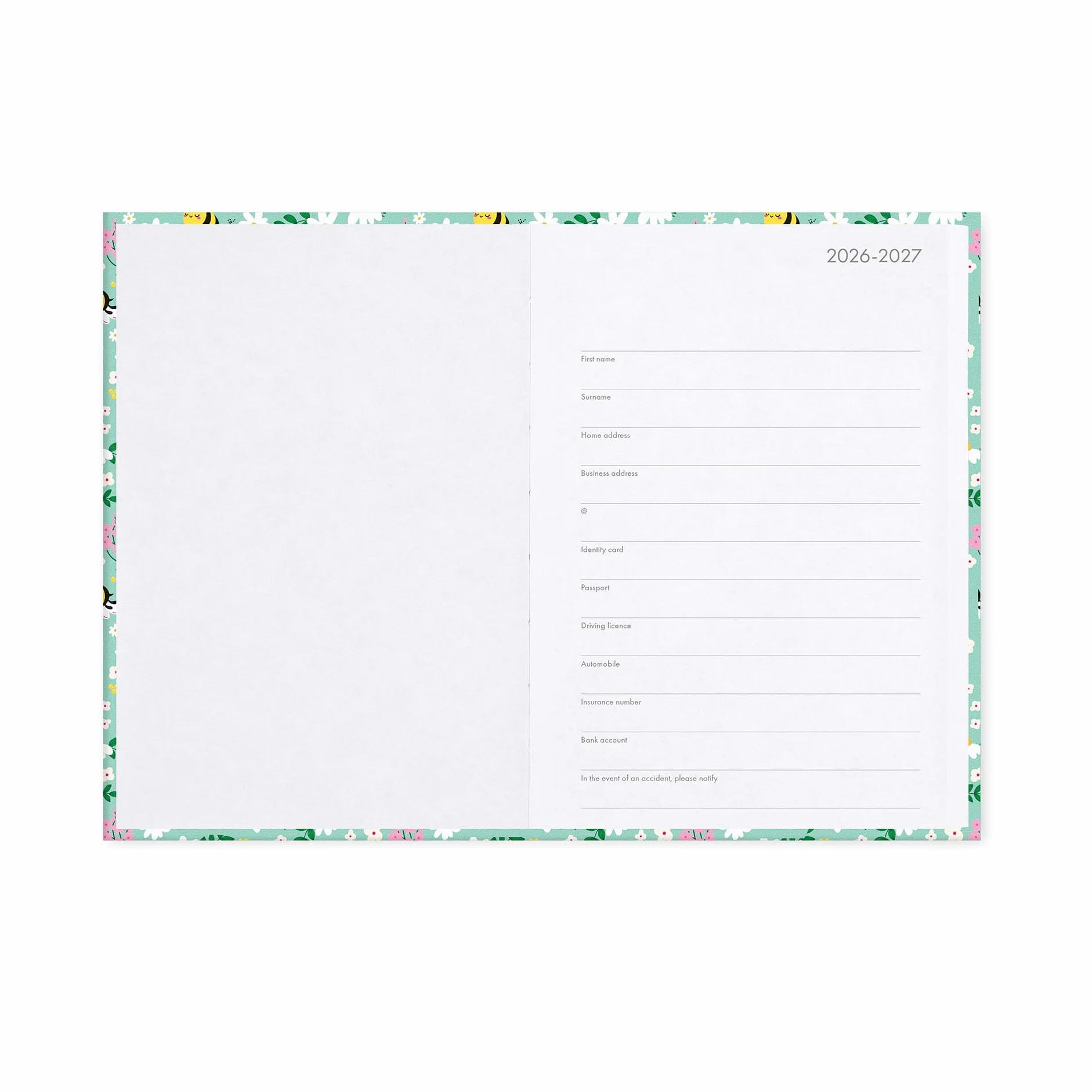 Legami Agenda photo journalier 2026-2027 Bee 16 mois format moyen 12 x 18 cm
