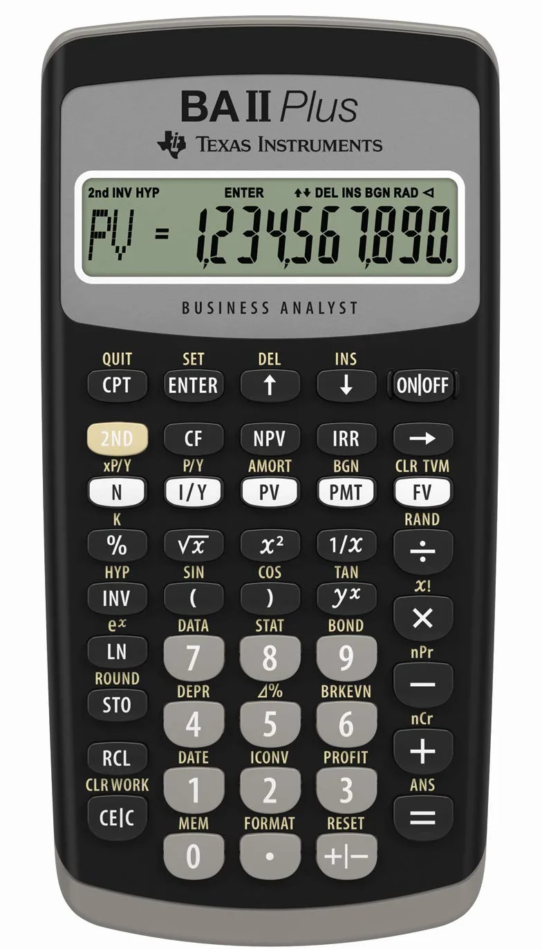 Texas Instruments BA-II-Plus Calculatrice financière 10 Chiffres
