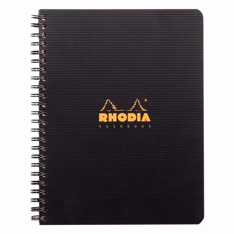 Rhodia 119910C Cahier à Spirale A5+ 16x21 cm Petits Carreaux 160 Pages Clairefontaine 90 g/m² Couverture Polypro