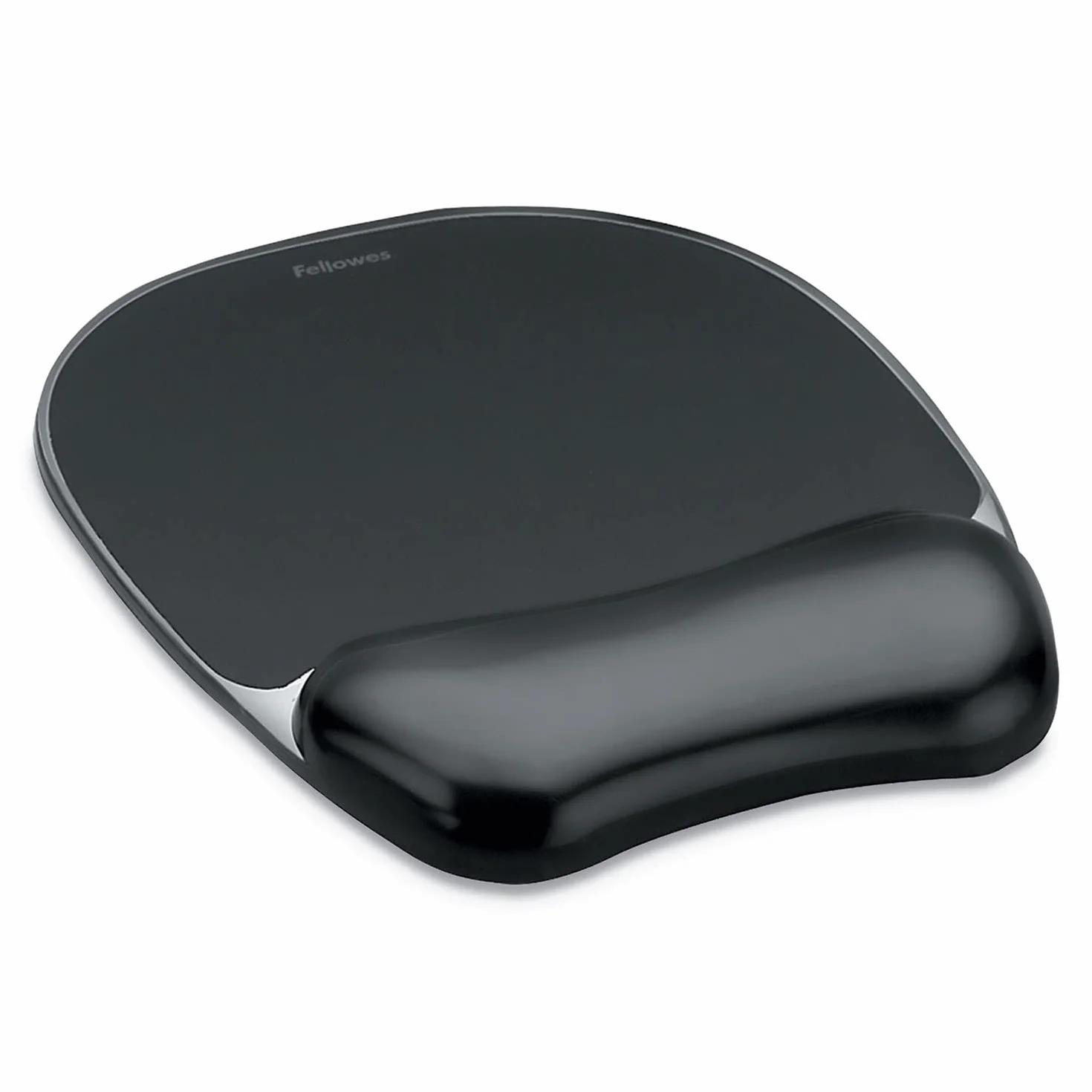 Fellowes Tapis de Souris Repose Poignet Crystal Gel, Ergonomique, Gel Transparent Noir