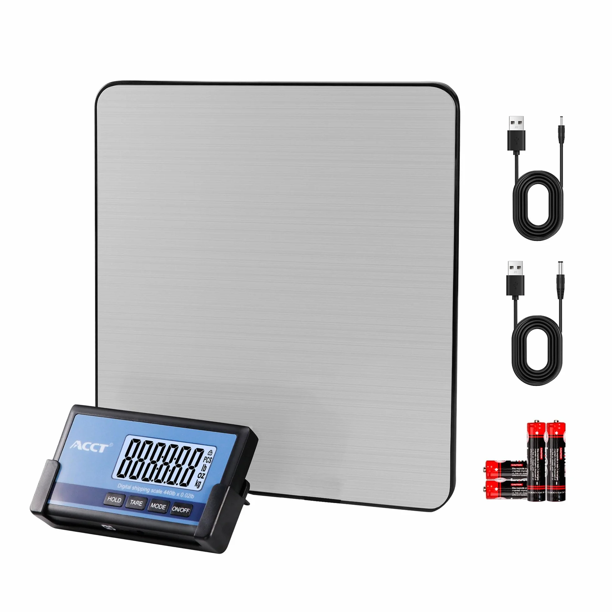 Balance de colis sans fil 200 kg/440 lb – Haute précision 10 g/0,02 lb avec fonction tare et maintien