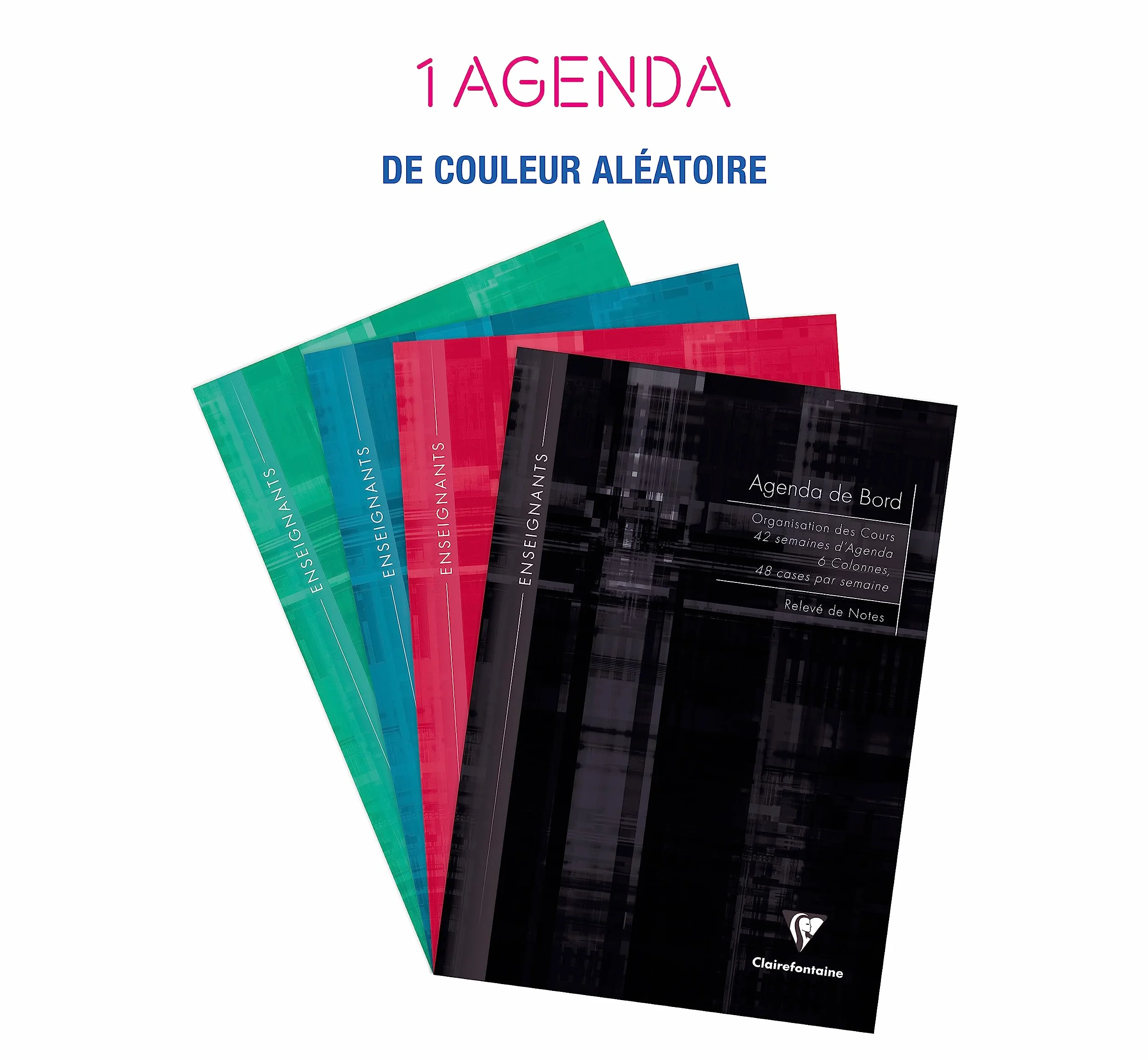 Clairefontaine 9069C Agenda de Bord Brochure Souple 6 Colonnes A4 21x29,7 cm 144 Pages Papier Blanc 90 g Couverture Carte Pelliculée