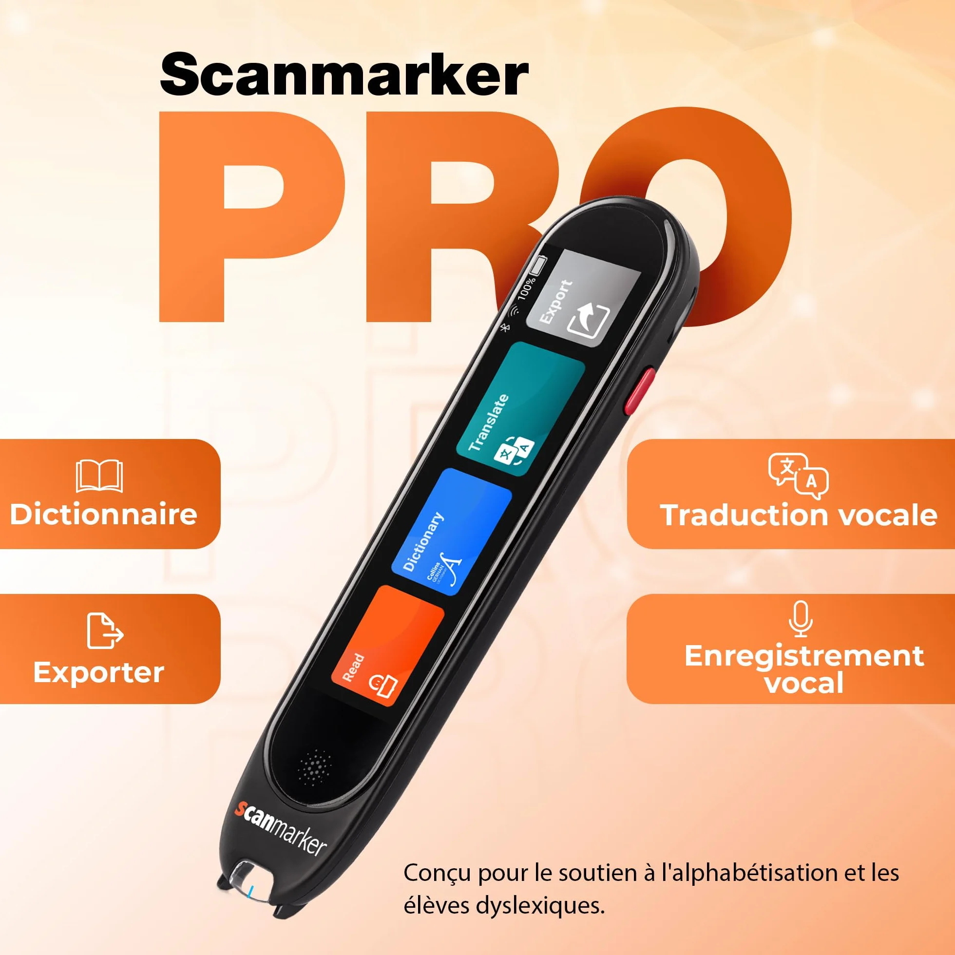 Scanmarker Pro Stylo de Traduction et de Lecture 100 Langues