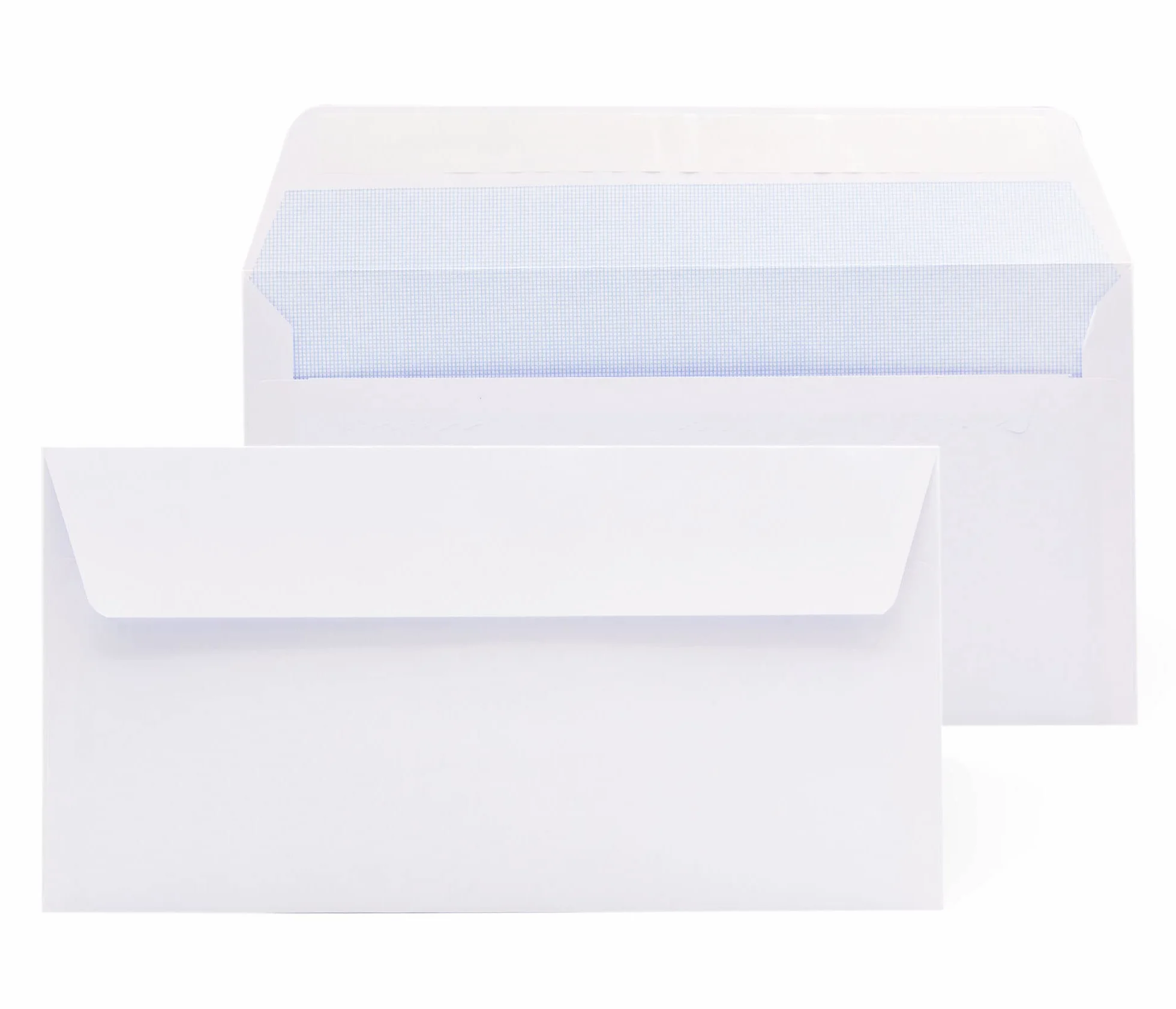Enveloppes en papier blanc américaines sans fenêtre auto-fermeture à bande en silicone Ofituria 50 sachets