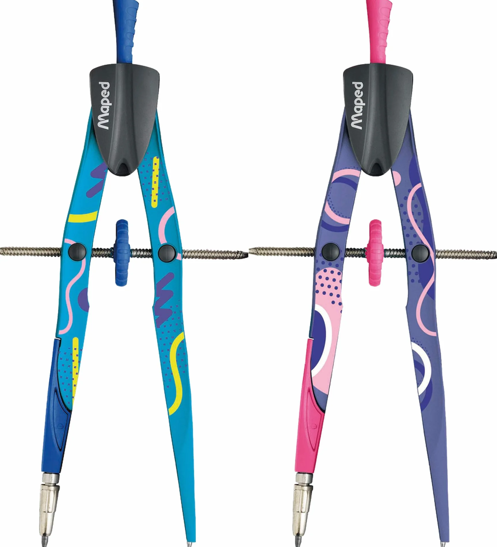 Maped Bow Precision System 291013 Boussole fantaisie Couleurs assorties Violet ou bleu