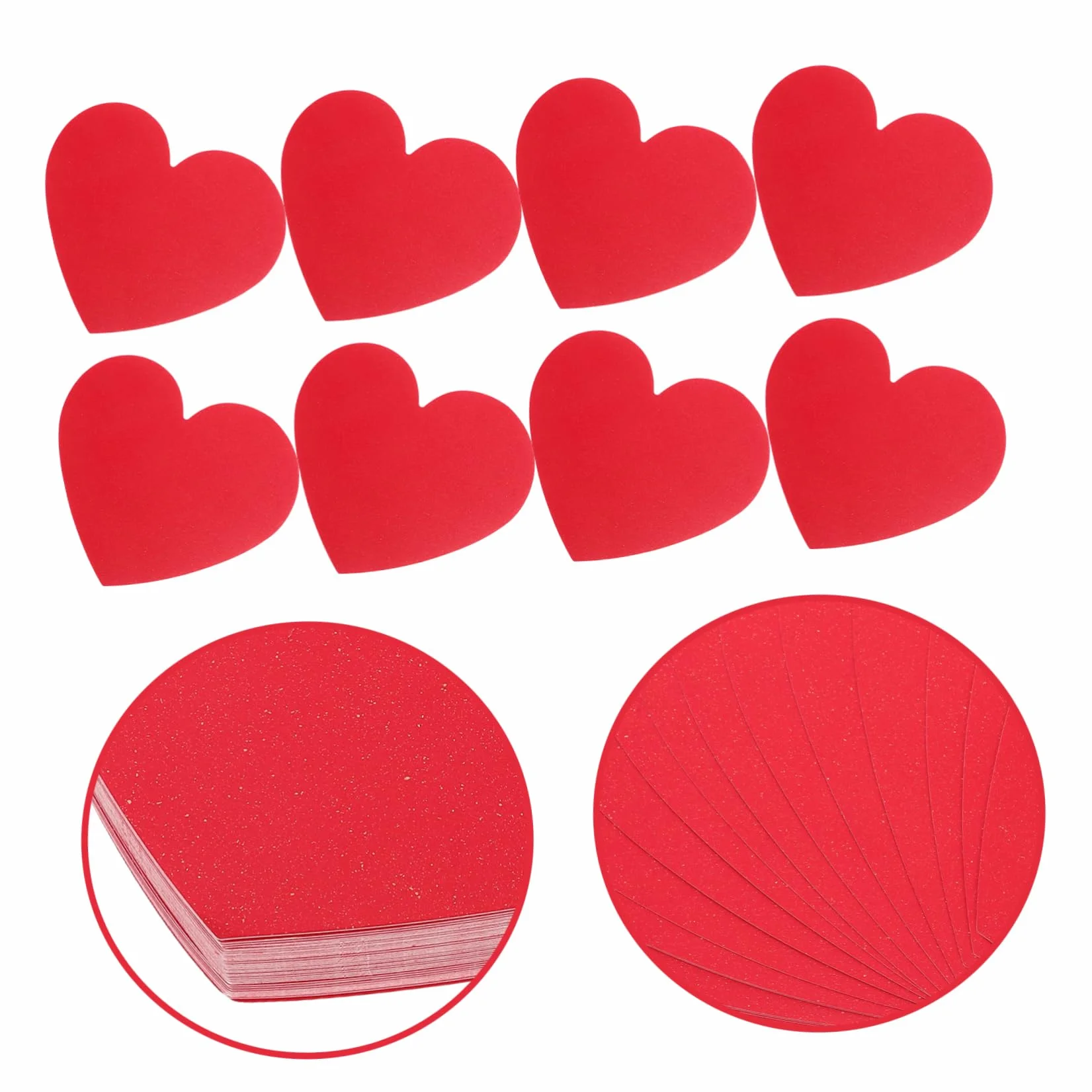 Angoily Lot de 40 Cartes en Forme de Coeur Saint-Valentin Cartes d'amour avec Espace Message Décoration Murale Papier de Vœux Rouge