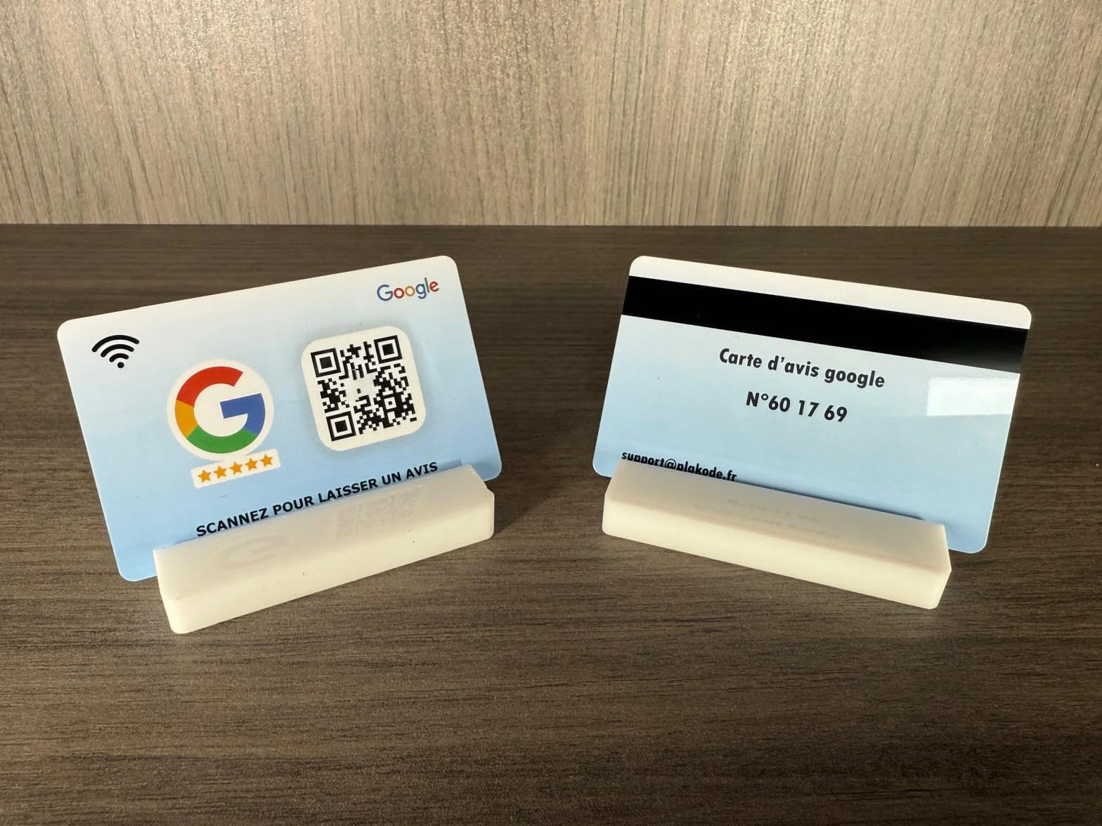 Carte Google Avis NFC QR Code Collectez Avis Clients Format Carte Visite Entreprises Commerces
