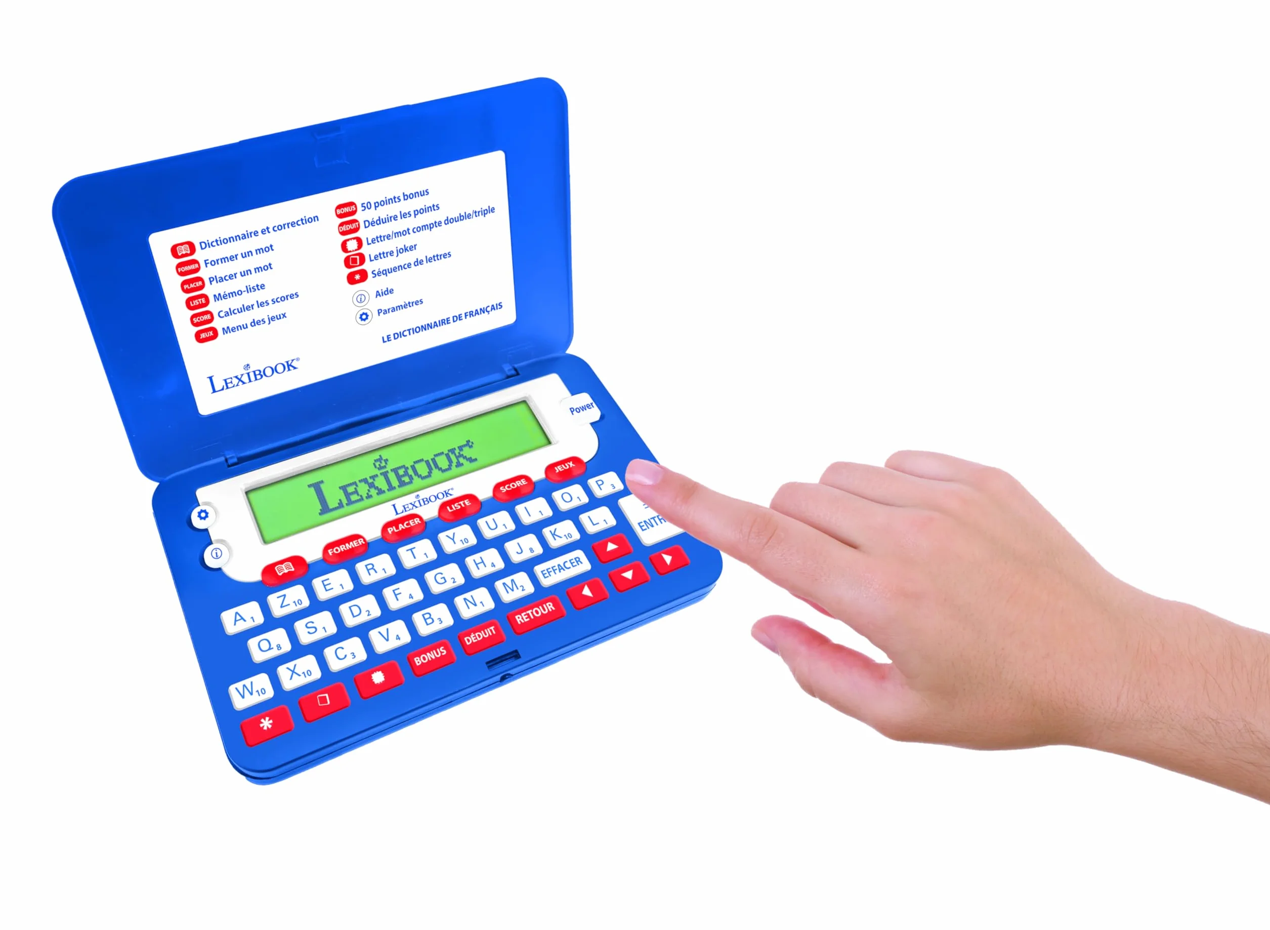 Lexibook D660FR Dictionnaire électronique de Poche Français, Écran 10 cm 4 Lignes, Bleu