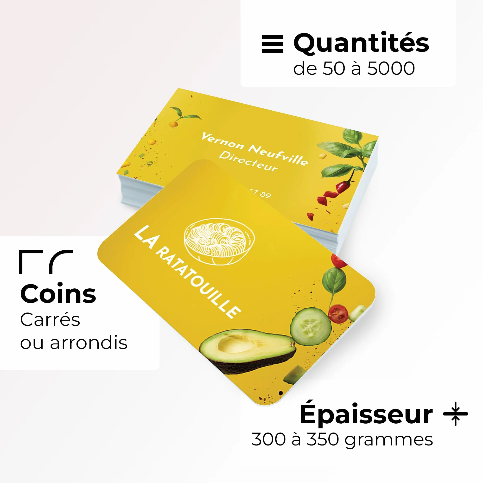 Cartes de visite personnalisées professionnelles Premium 50 à 5000 UTTSCHEID