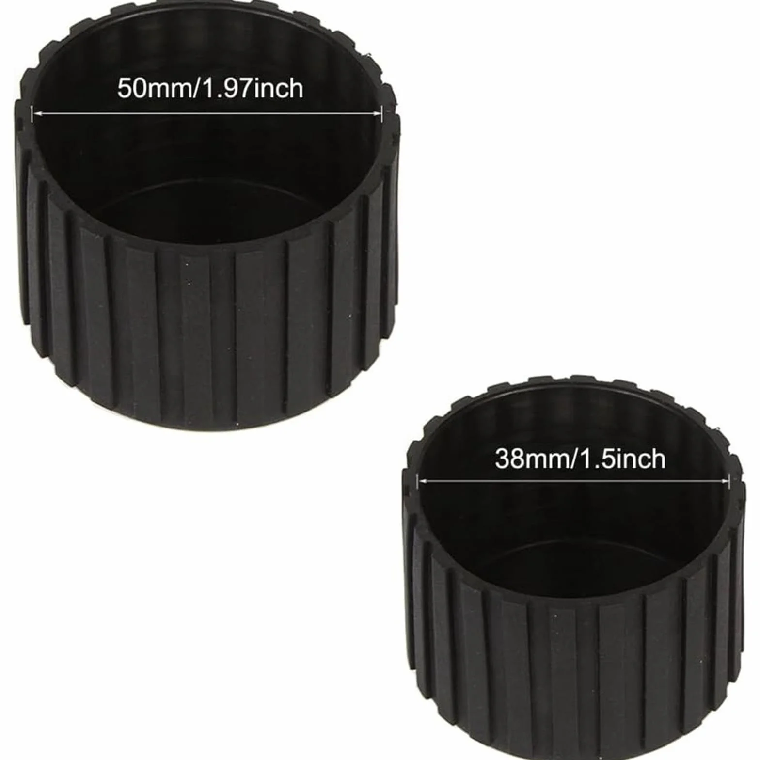 Fenteer 10 Embouts pour Fitness, Bouchons de Tubes Noirs, Diamètre 5 cm